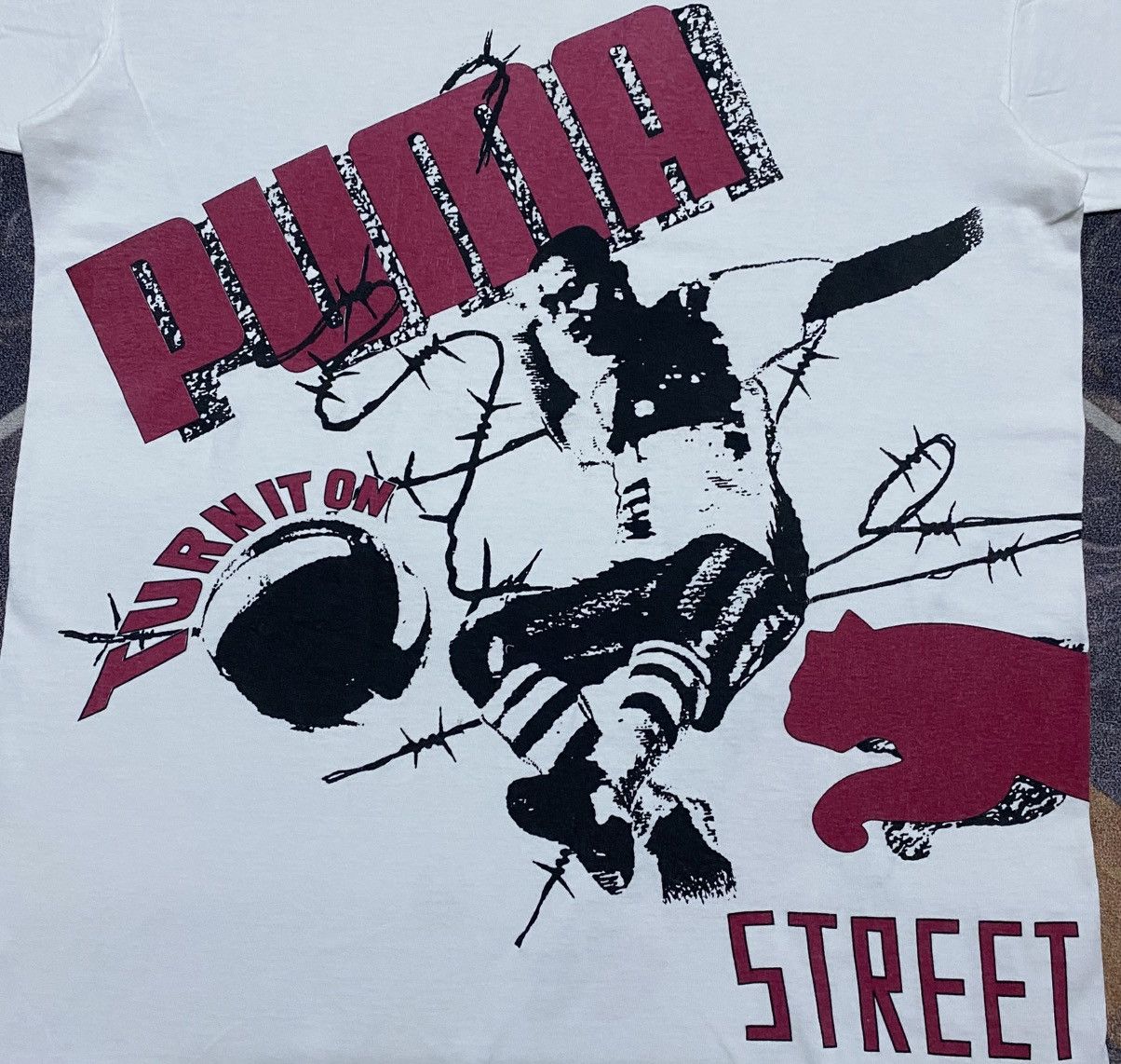 Puma × Vintage Rare‼️🔥Vintage Puma Street Soccer Big Logo T-Shirt Size US M / EU 48-50 / 2 - 6 Thumbnail