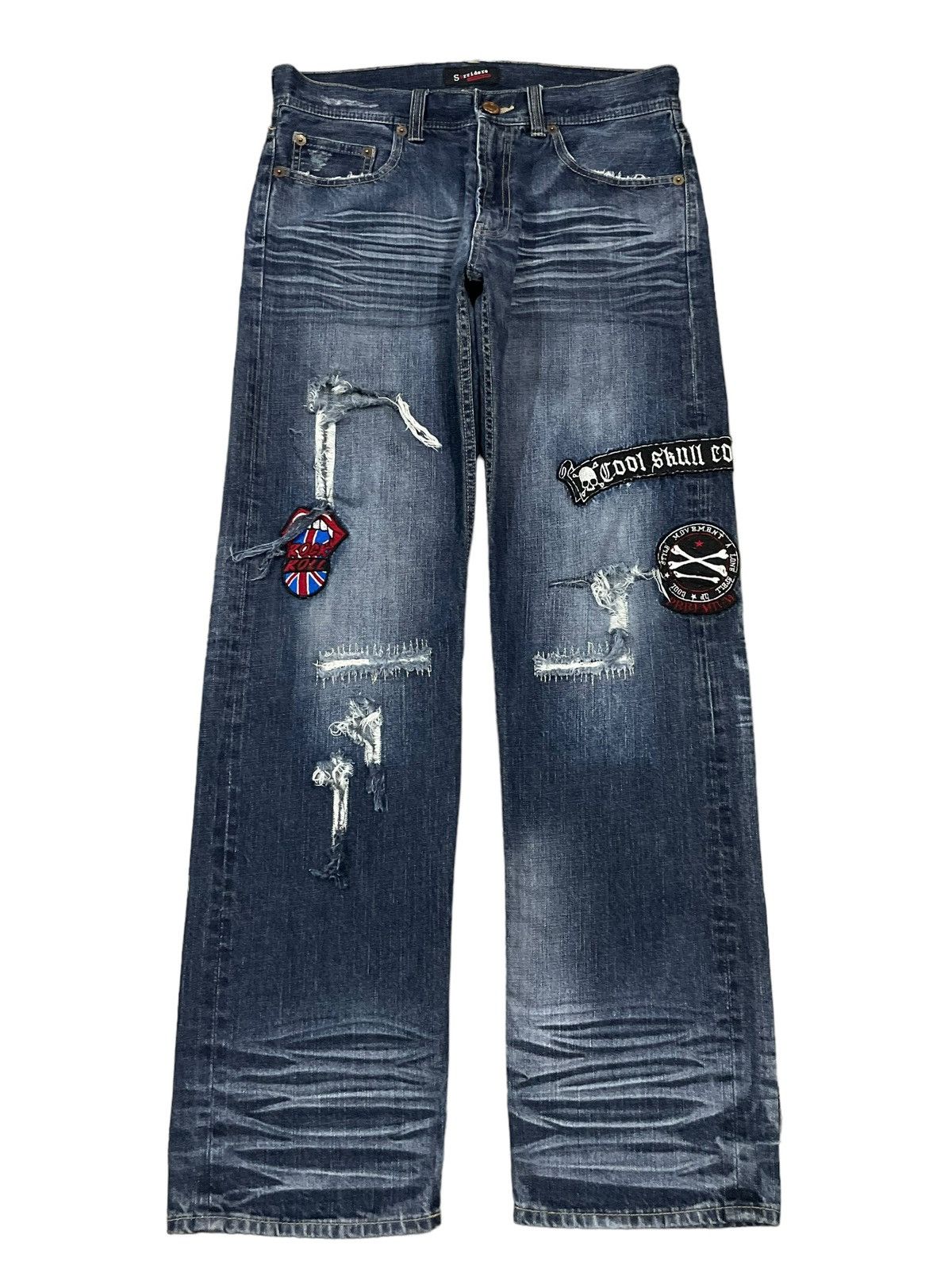 Jeans Site Vetement StylÃ© Vintage Y2K Punk Style Patches Denim