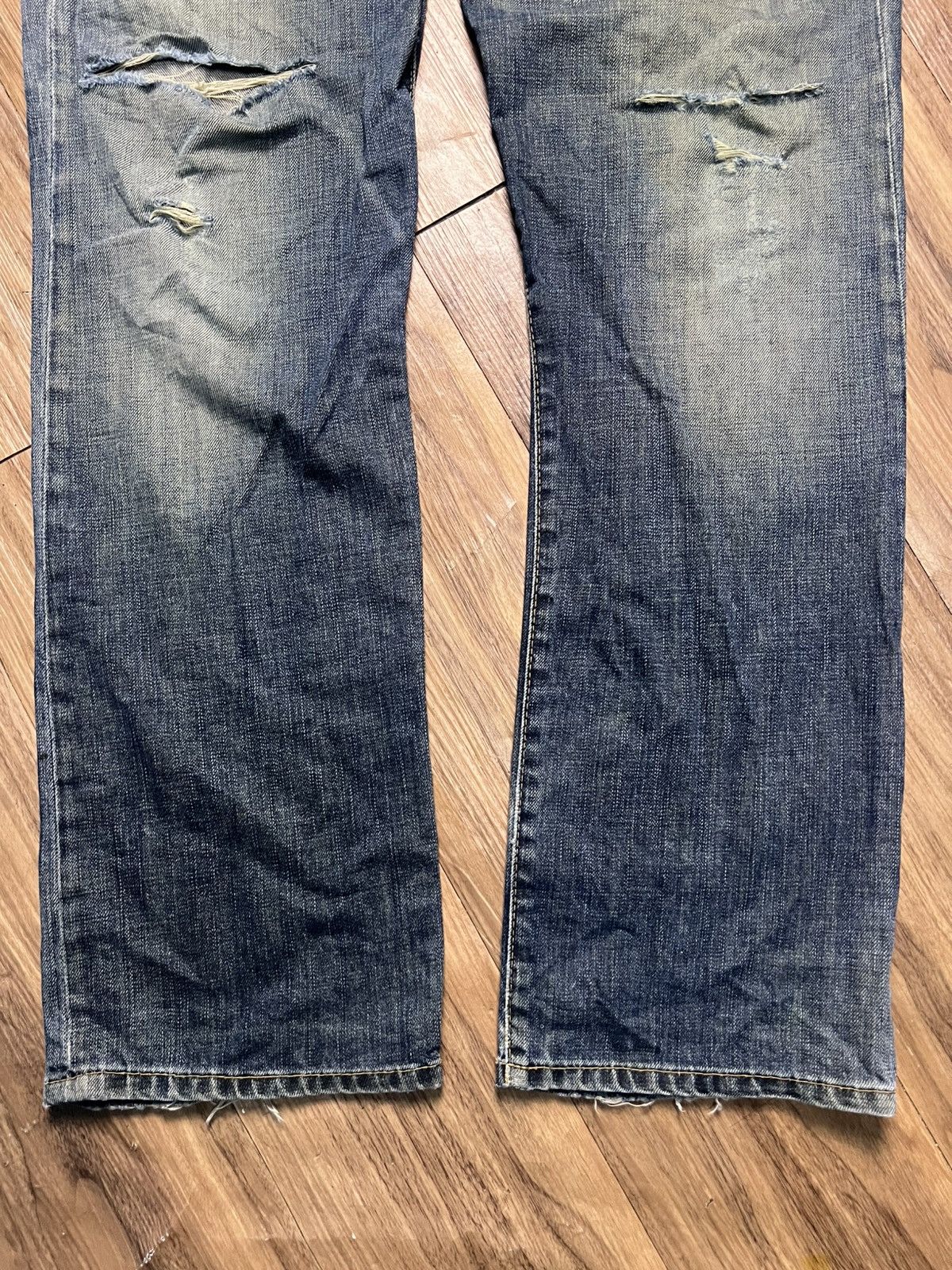 Replay VINTAGE Replay Blue Jeans Distressed Denim Straight Leg (45) Size US 34 / EU 50 - 5 Thumbnail