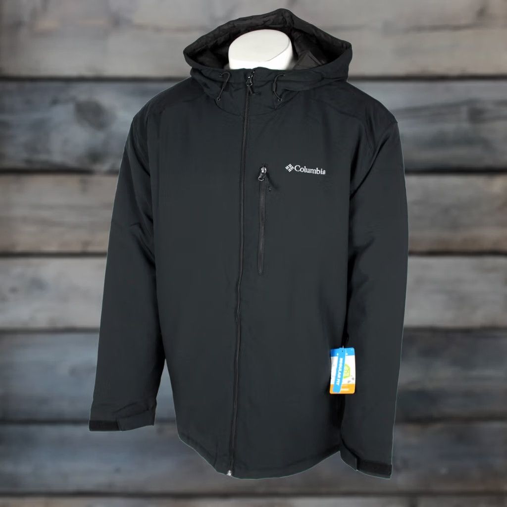 Vintage Columbia Men's Gate Racer II Softshell Jacket Hooded Black 2X Big WS3784 Big & Tall Jacket Mens Hooded Softshell Black WS3784 2X Size US XXL / EU 58 / 5 - 1 Thumbnail