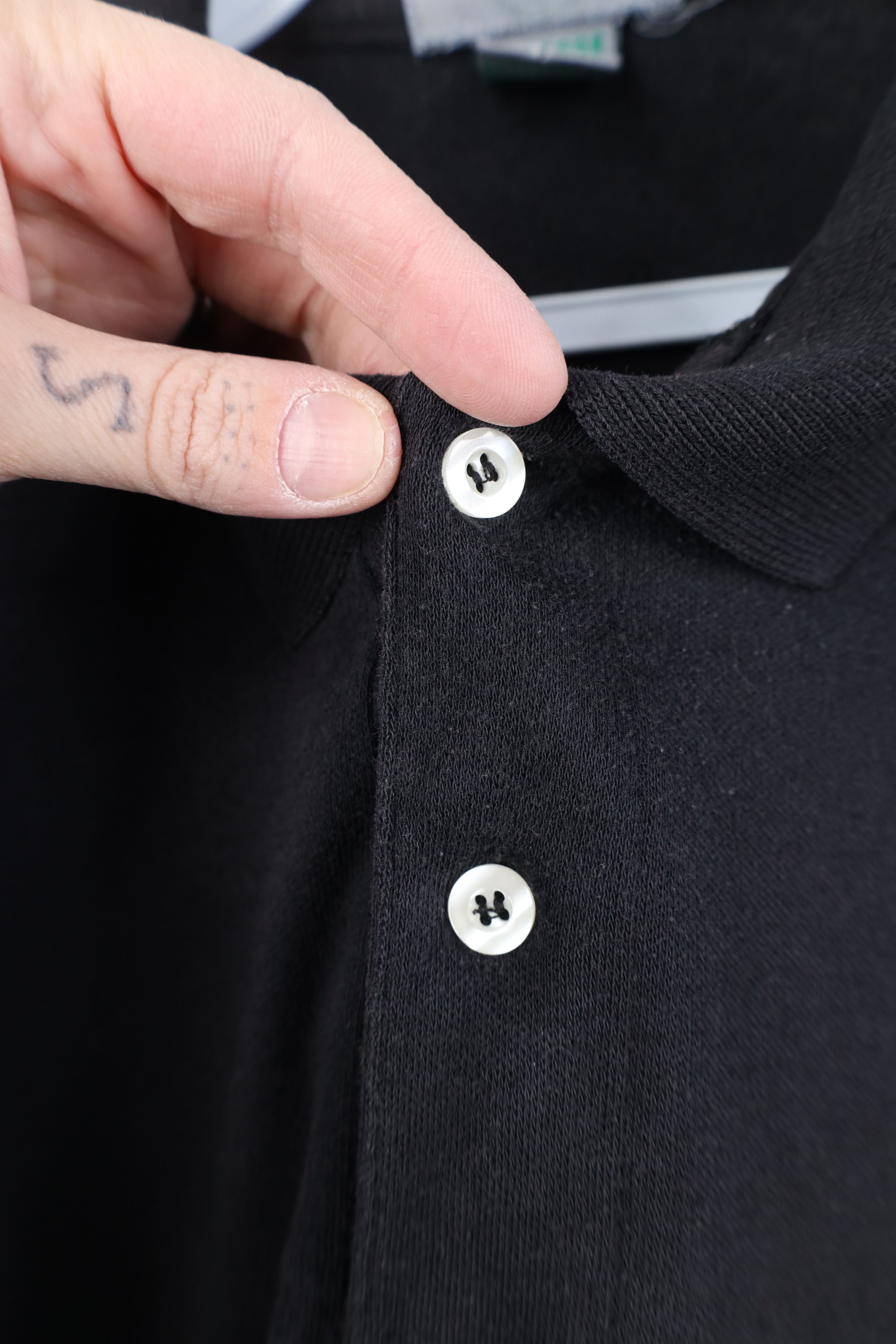 Vintage Vintage 70s Streetwear Cotton Knit Golf Polo Shirt Black Size US XL / EU 56 / 4 - 4 Thumbnail
