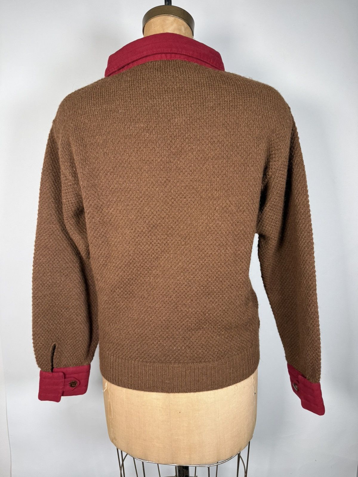 Valentino Vintage 80s Valentino Garavani Uomo Alpaca Wool Sweater Size US M / EU 48-50 / 2 - 2 Thumbnail