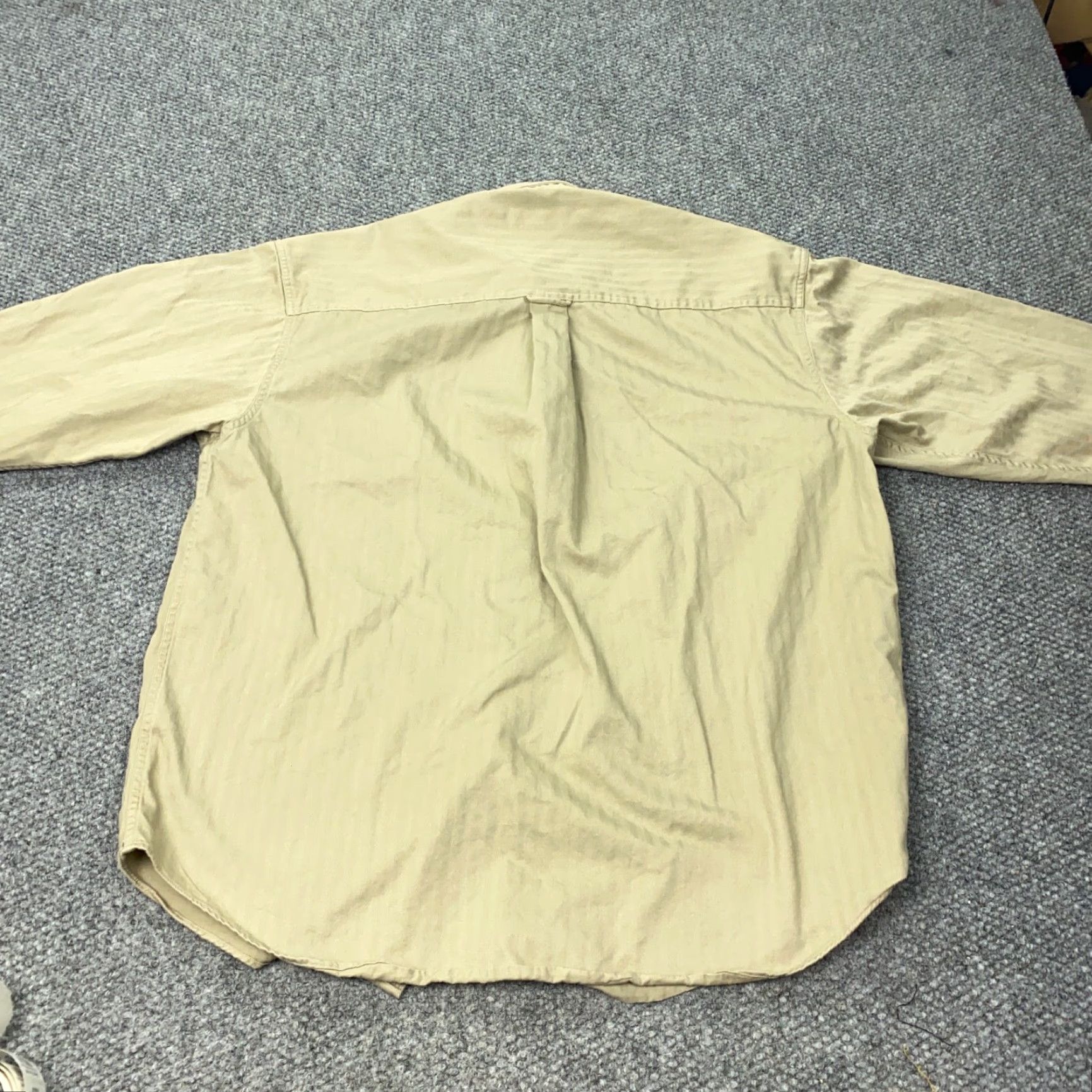 Ralph Lauren VINTAGE Chaps Ralph Lauren Button-Up Shirt Mens XL Beige Herringbone Long Sleeve Casual Workwear Size US XL / EU 56 / 4 - 5 Thumbnail