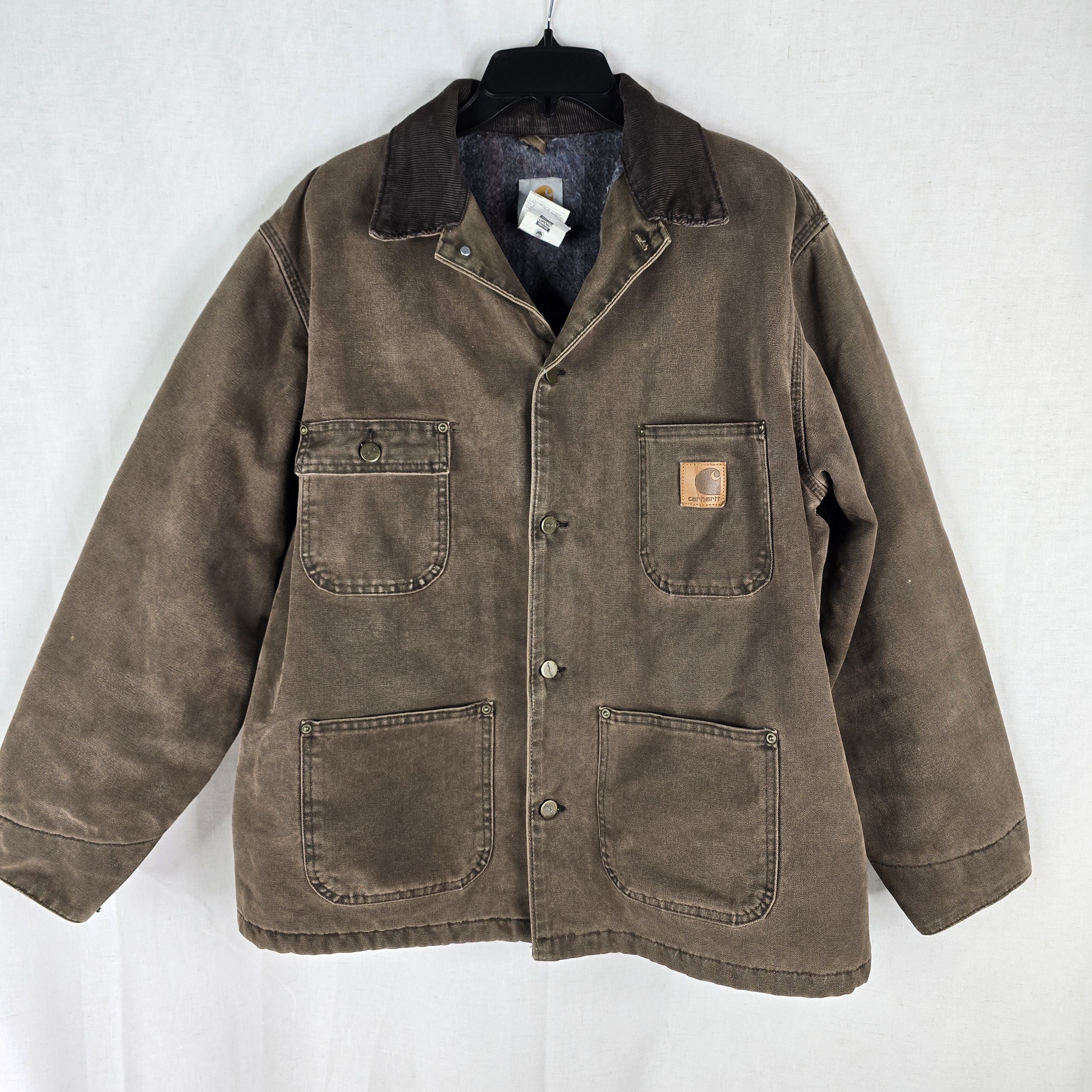 00s Carhartt チョアコート C02 DKB Medium Carhartt C02CHT Sandstone Duck Blanket Lined Chore