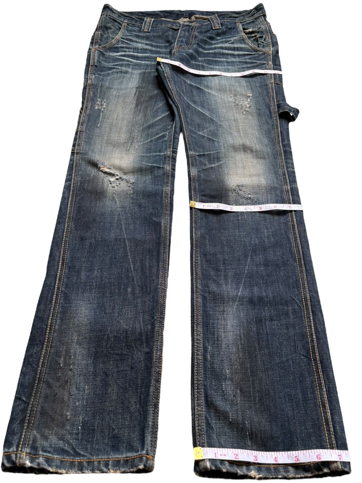 Takeo Kikuchi Vintage Takeo Kikuchi Mud Wash Carpenter Distressed Jeans Size US 33 - 14 Thumbnail