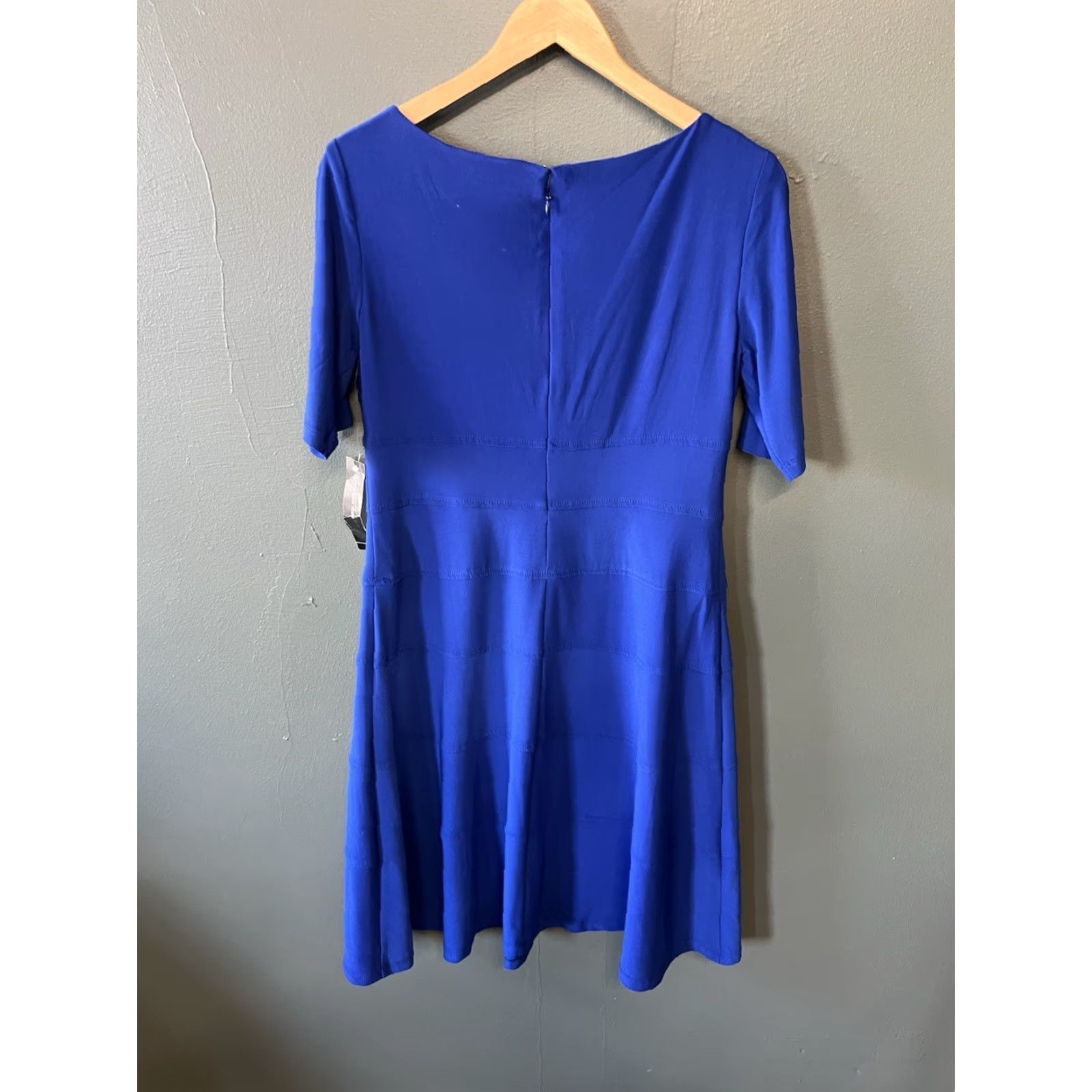 Jones New York Jones New York Womens Slip Dress Blue 1/2 Sleeve Knee Length Size 8 NWT Dresses Womens 8 Blue NWT Size M / US 6-8 / IT 42-44 - 2 Thumbnail
