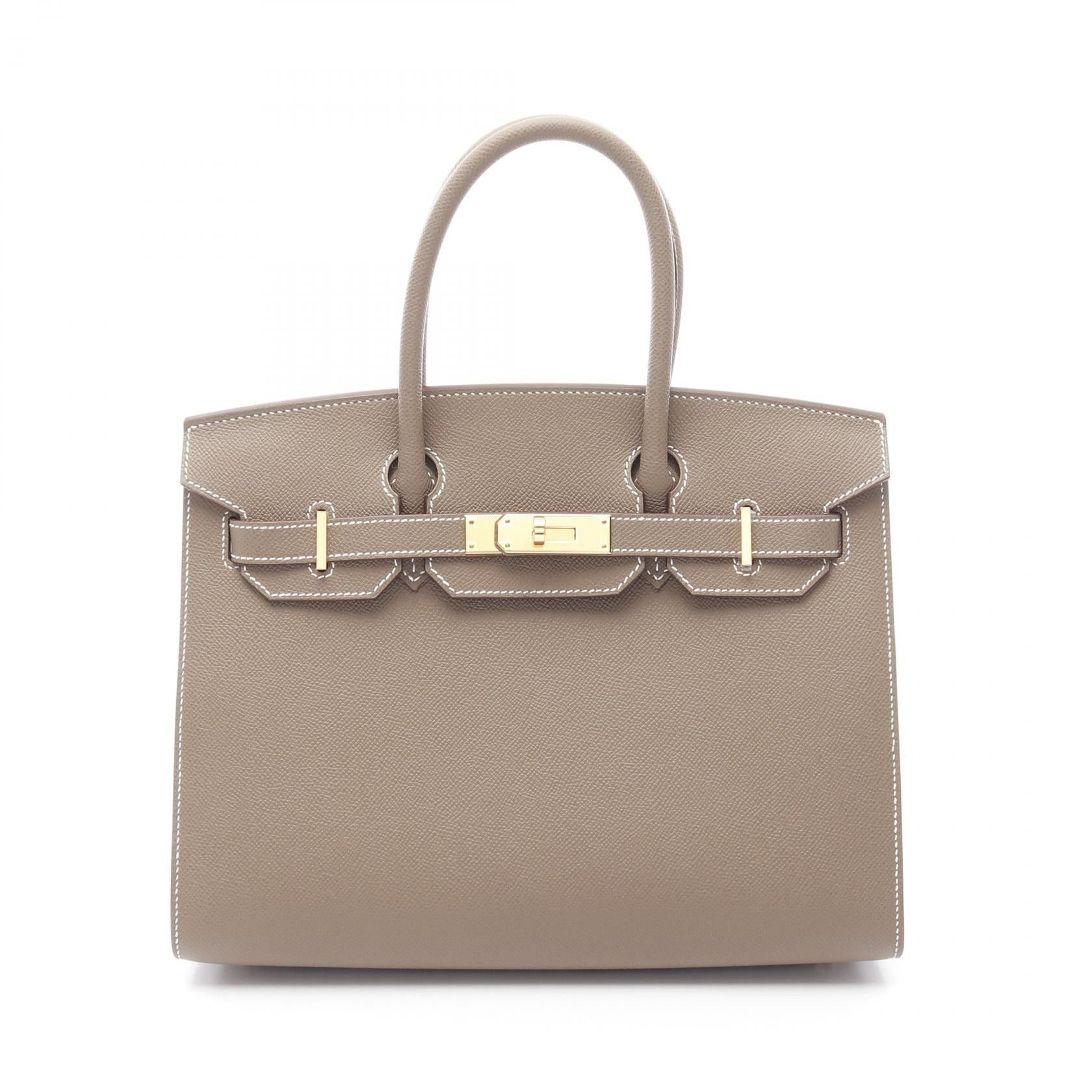 Hermes Hermes Birkin Serie 30 Etoupe Handbag Veau Epsom Gray Brown Gold Hardware Double Engraved Size ONE SIZE - 1 Thumbnail