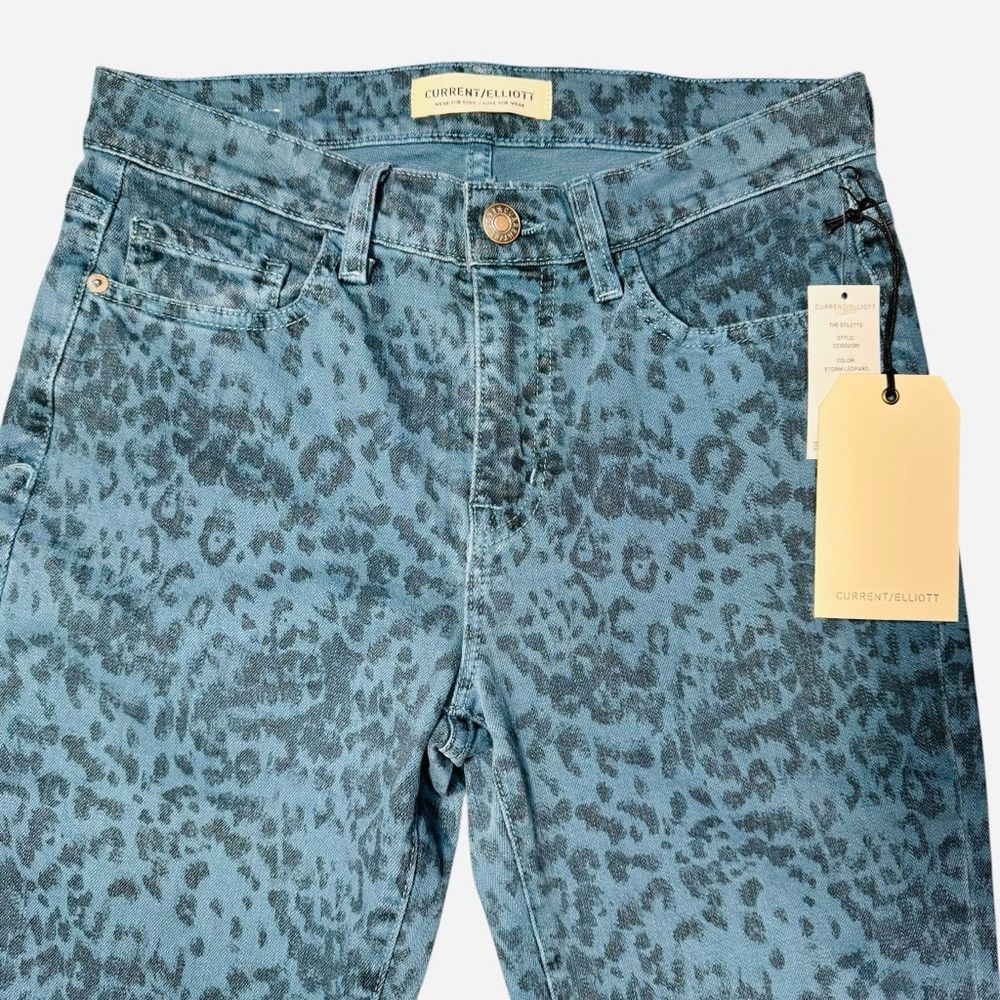 Current/Elliot NWT New $257 Current/Elliott Stiletto Storm Leopard Skinny Size 27" / US 4 / IT 40 - 9 Thumbnail