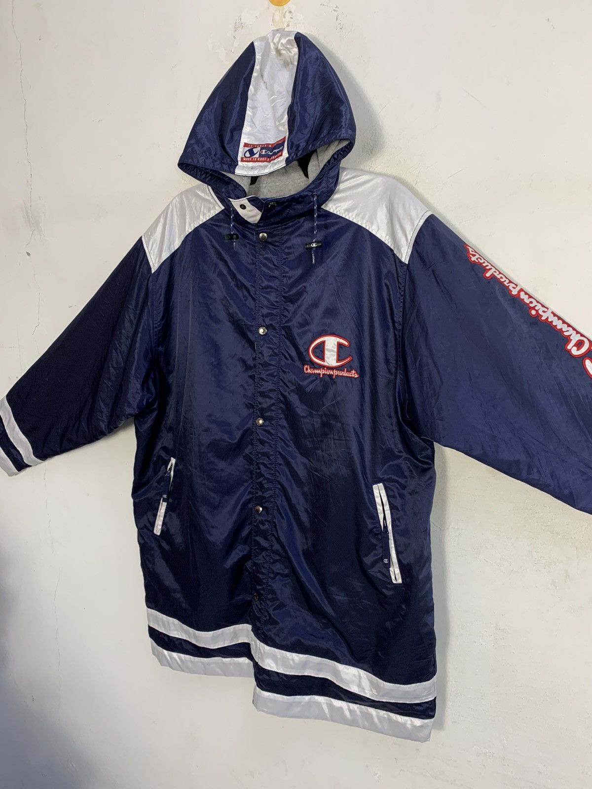 Champion 90s Padded Champion Coach Parka Hooded Button Sherpa Inner Size US XL / EU 56 / 4 - 3 Thumbnail