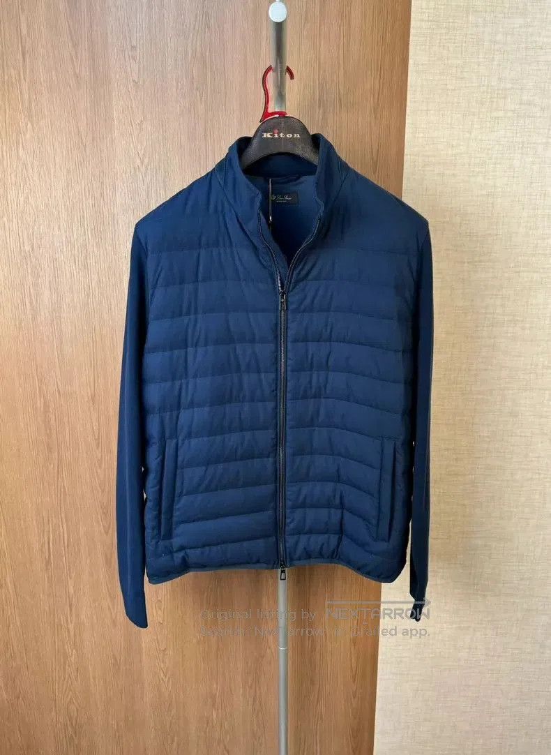 Loro Piana Loro Piana Knit Down Jacket Blue XXL. Size US XXL / EU 58 / 5 - 2 Thumbnail