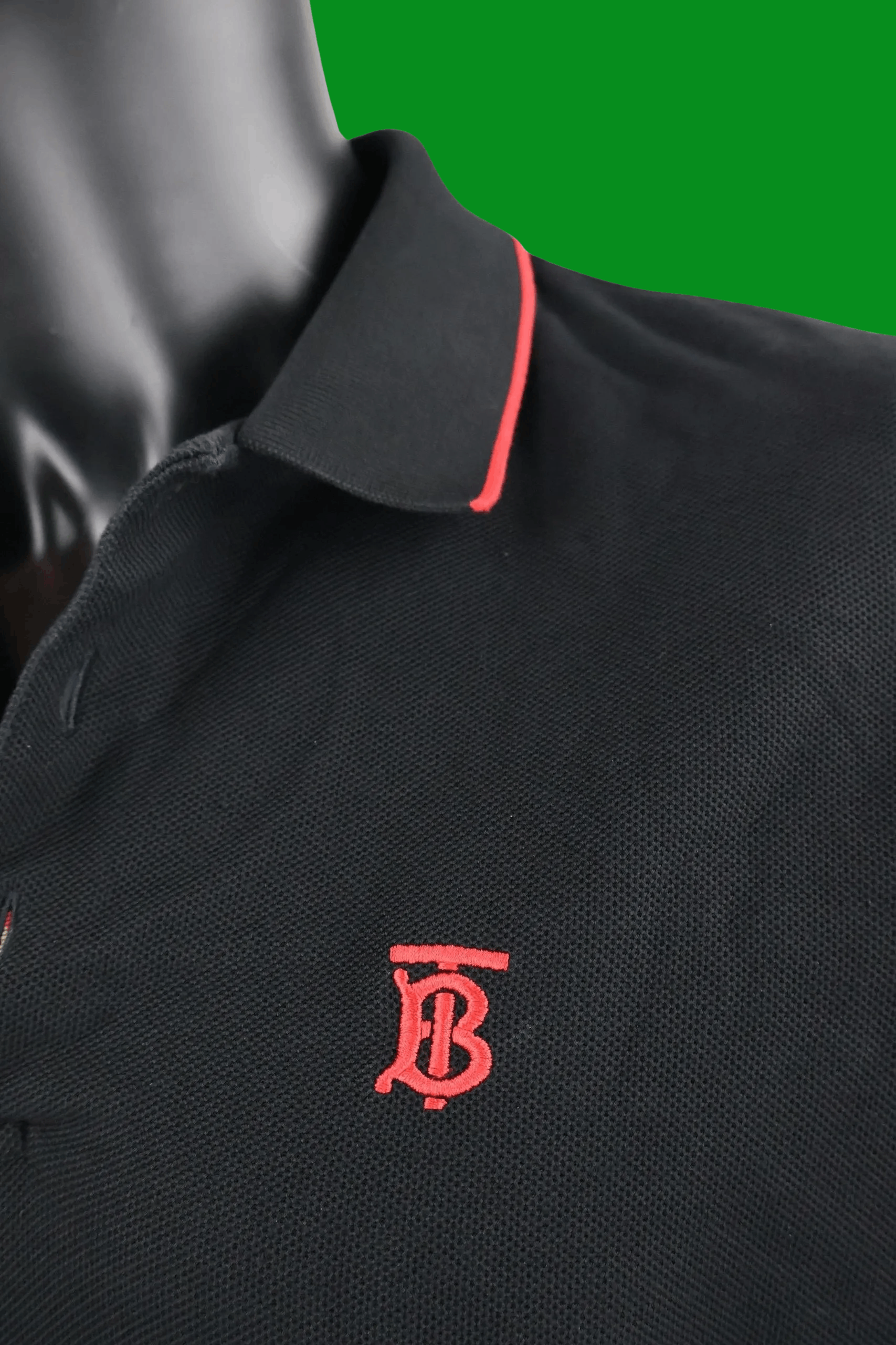 Burberry Pre-Owned Burberry TB Monogram Collar Polo Shirt SS22 Size US M / EU 48-50 / 2 - 3 Thumbnail