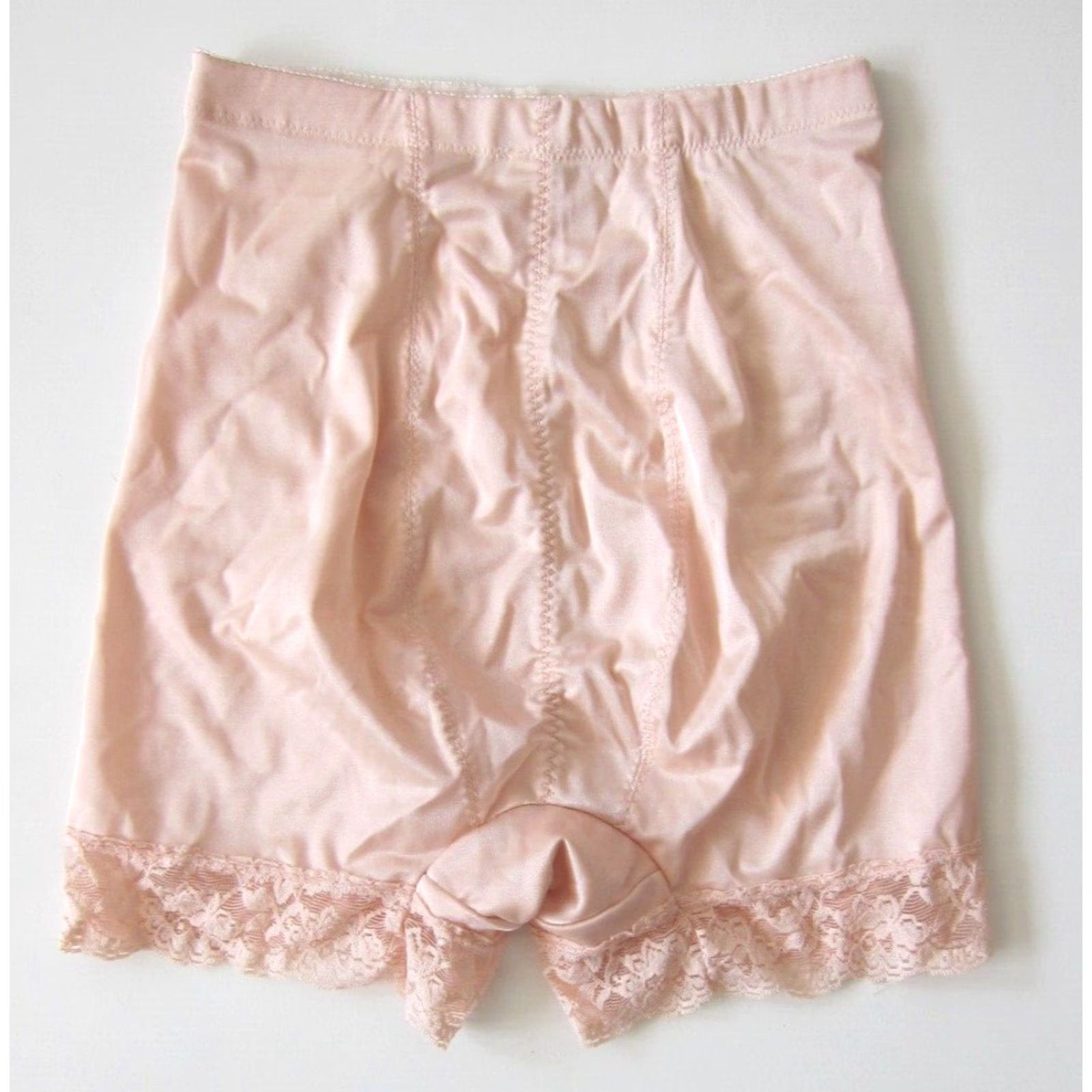Vintage Chantal Pink Lace Stretch High Rise Waist Lingerie Compression Shorts Women XL Size 40" / US 18 - 2 Thumbnail