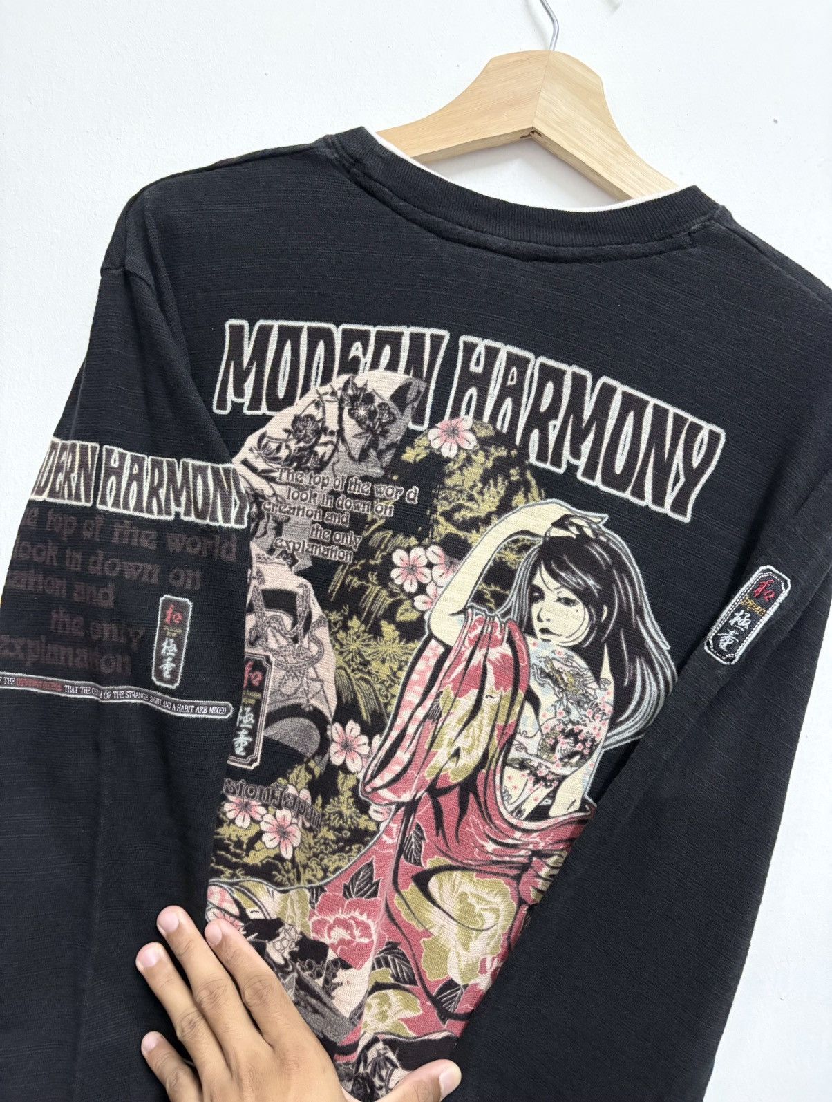 Beauty Beast × Hysteric Glamour × Japanese Brand 2000's Bullet Noise - Fusion Japan Yakuza Girl L/S T-Shirt Size US M / EU 48-50 / 2 - 5 Thumbnail
