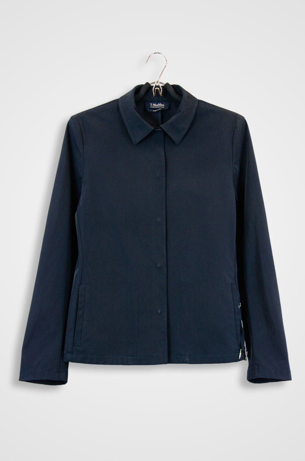 Max Mara S MaxMara Minimalist Navy Jacket – Made in Italy – M Size M / US 6-8 / IT 42-44 - 1 Thumbnail