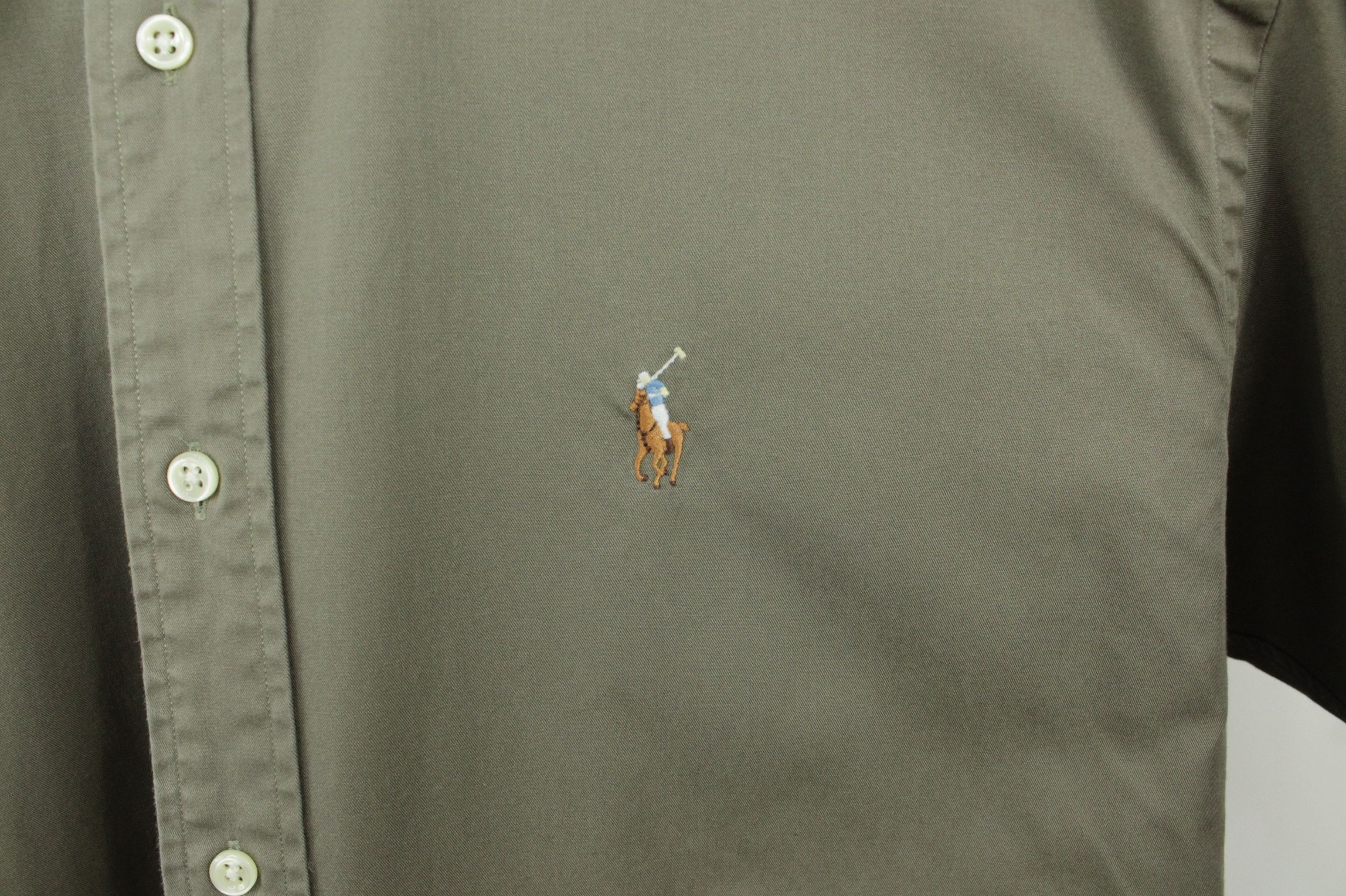 Polo Ralph Lauren Vintage Polo Ralph Lauren BLAKE Khaki Cotton S/S Shirt Size US S / EU 44-46 / 1 - 4 Thumbnail