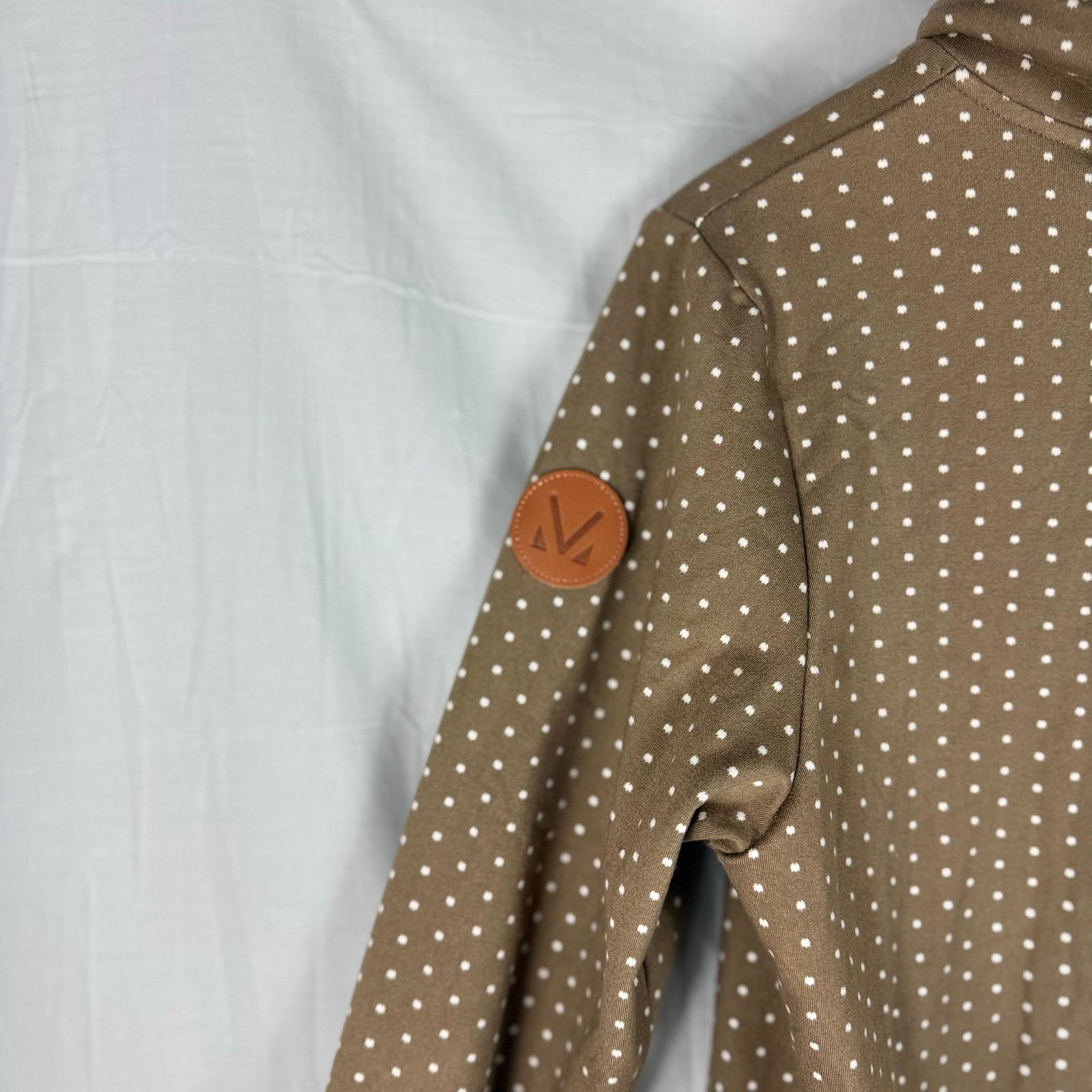 Other NWT Michelle Mae Polka Dot Sweater Brown Sm Cowl Neck Pocket Size S / US 4 / IT 40 - 8 Thumbnail