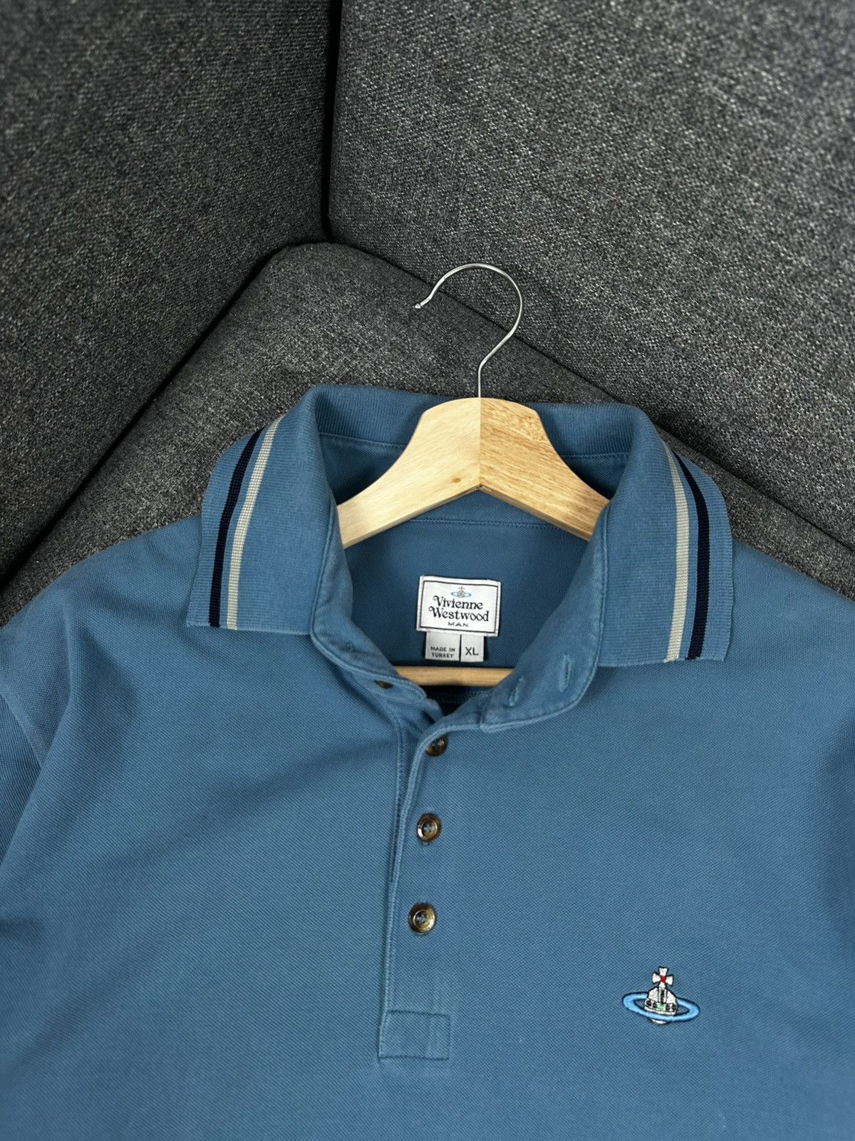 Vivienne Westwood Vivienne Westwood MAN Orb Logo Polo Shirt Size US XL / EU 56 / 4 - 3 Thumbnail