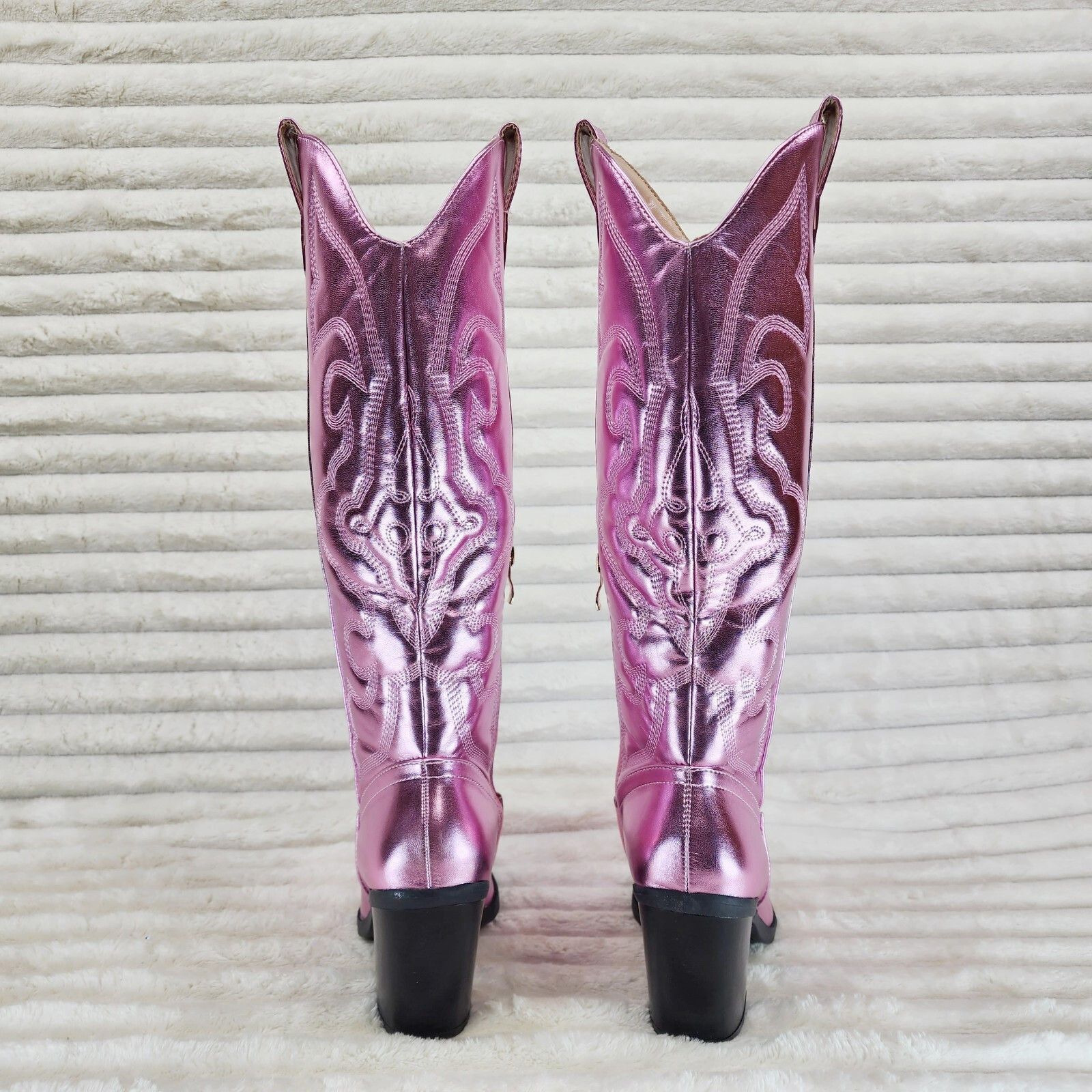 Other Electric Cowboy Brush Metallic Matte Western Knee High Cowgi Size US 6 / IT 36 - 9 Thumbnail