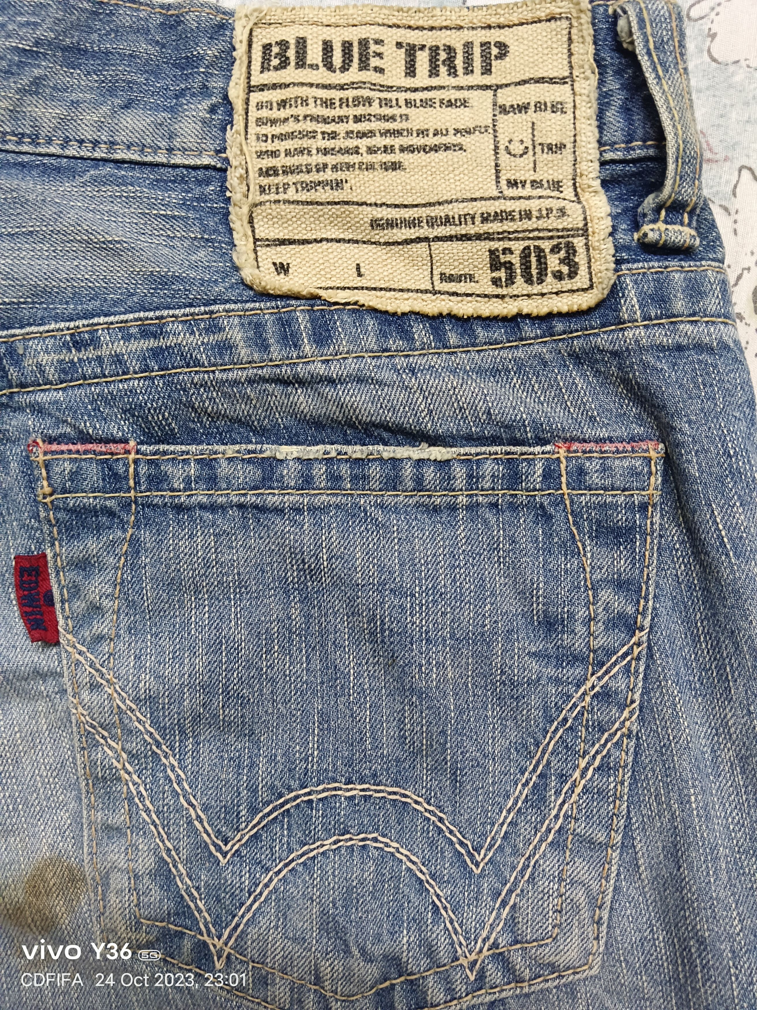Edwin Hot🔥🔥Edwin 503 Blue Trip Low Rise Flare Jeans Size US 30 / EU 46 - 8 Thumbnail