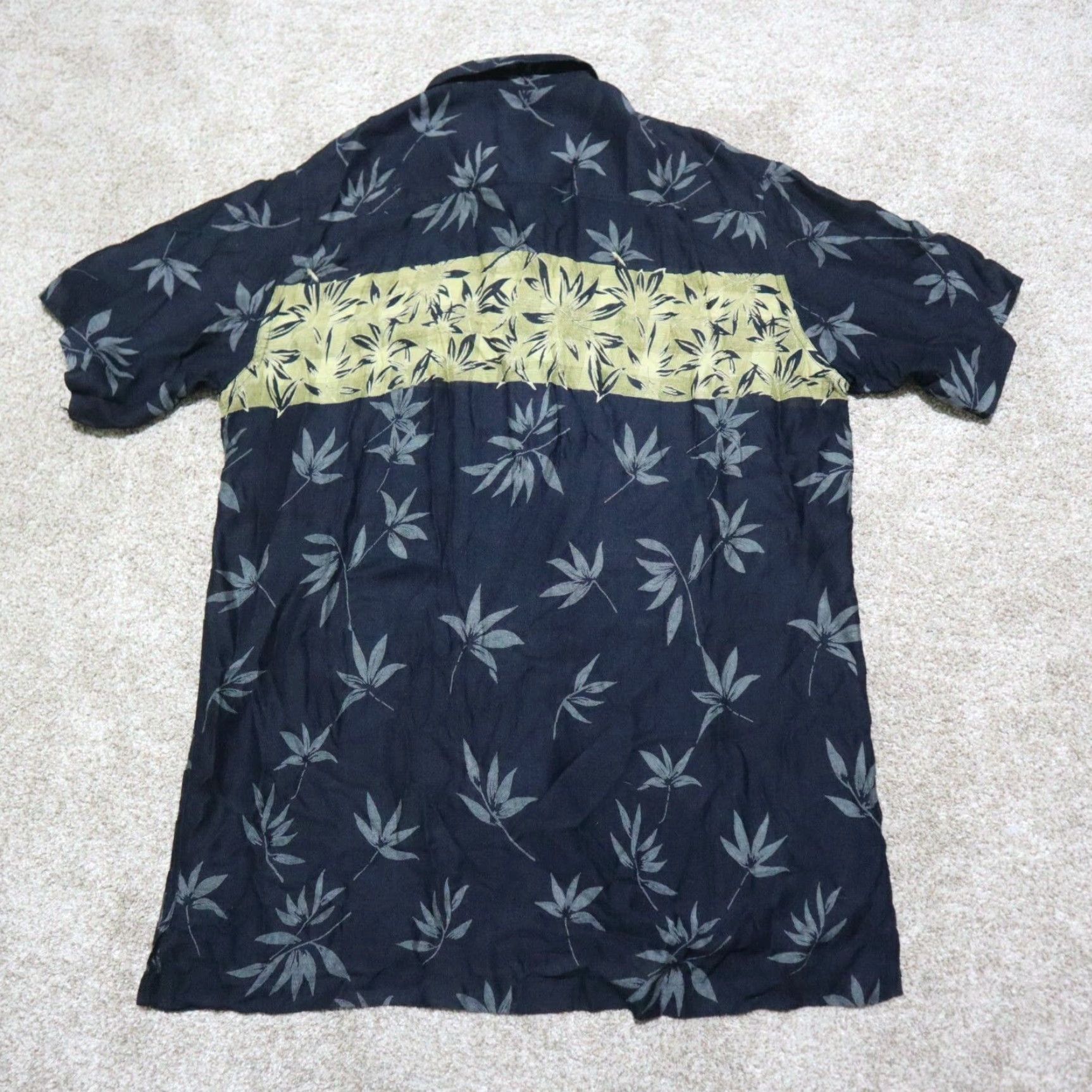 Asics PB Basics Shirt Women's L Black Button-Up Casual 100% Cotton Hawaiian Size L / US 10 / IT 46 - 8 Thumbnail