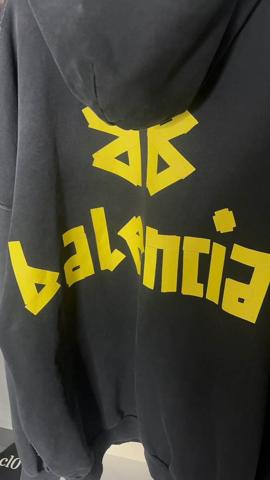 Balenciaga ✅ Balenciaga Tape Type Washed Navy Blue Hoodie Distressed 2 Size US S / EU 44-46 / 1 - 7 Thumbnail