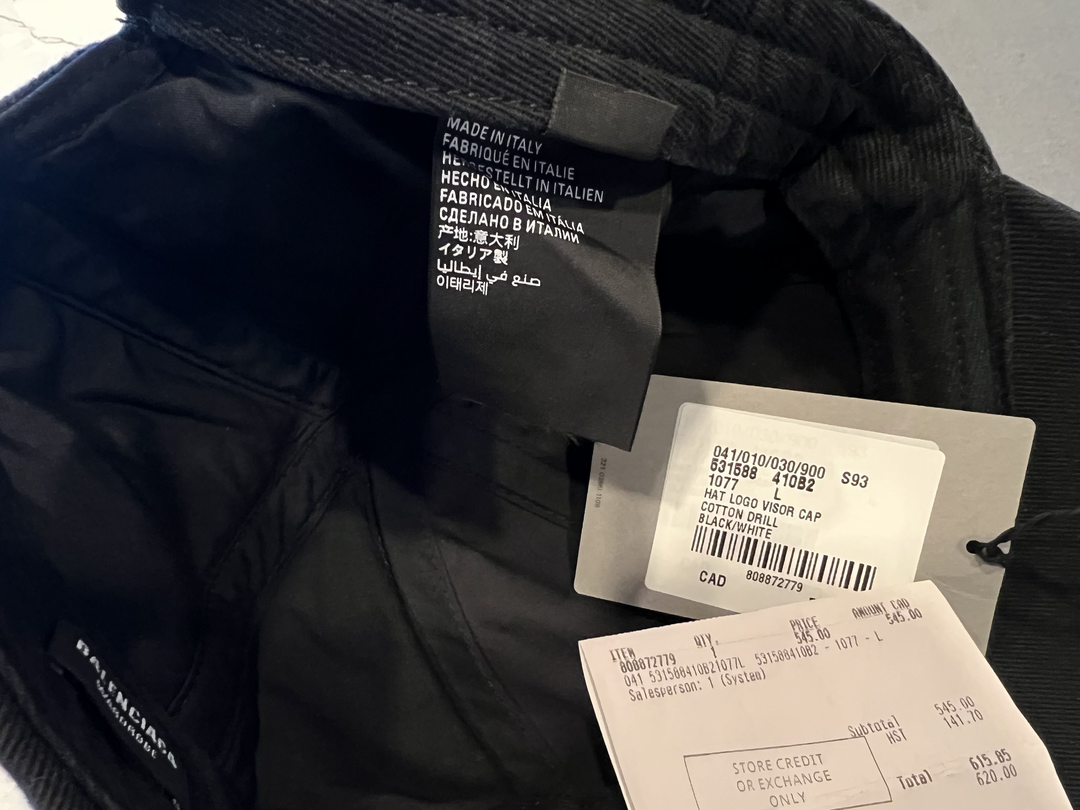 Balenciaga Balenciaga Logo Visor Cap in Black - Like Brand New - Hat Size ONE SIZE - 2 Thumbnail