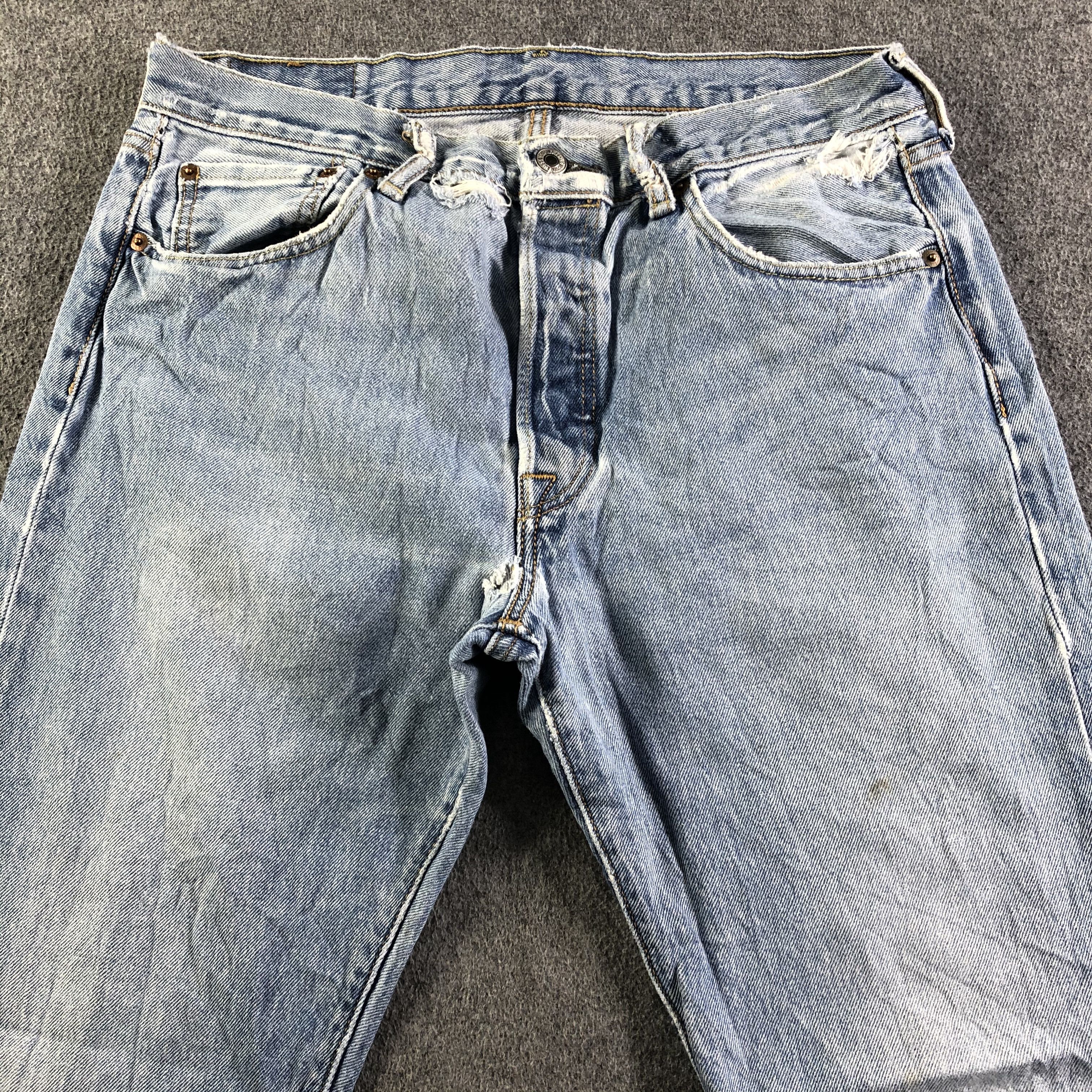Levi's Vintage Blue Wash Levis 501 Jeans-J4312 Size US 33 - 3 Thumbnail