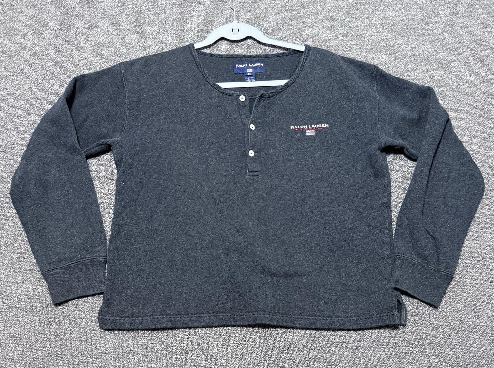 Other Vintage Polo Sport Ralph Lauren Med. Henley Long Sleeve USA Size US M / EU 48-50 / 2 - 1 Thumbnail