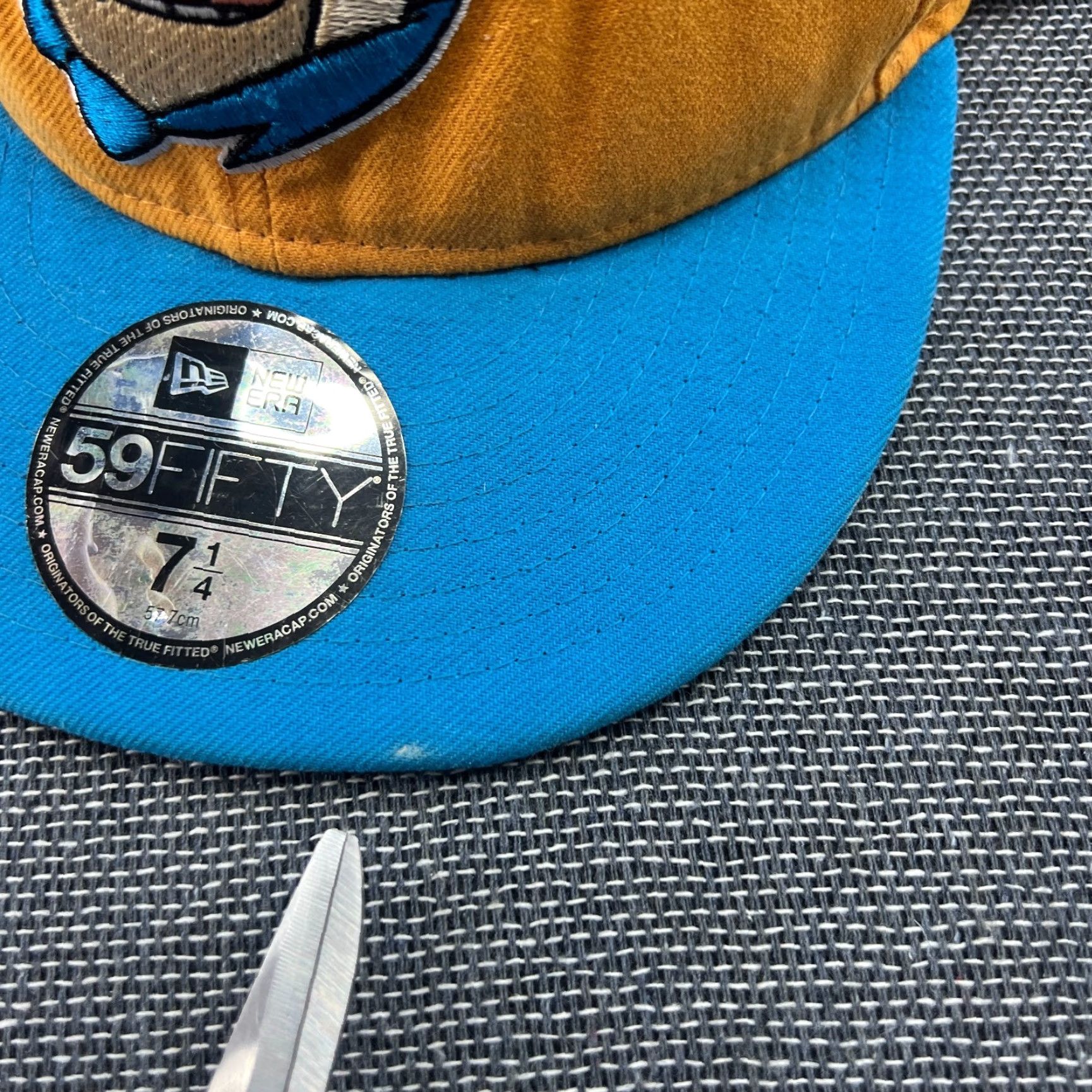 New Era New Era 59Fifty Cap Hat Fitted 7 1/4 Orange Blue Fred Flintstone Hannah Barbera Unisex Adults Baseball Cap Multicolor Adjustable Shirt? Size ONE SIZE - 2 Thumbnail