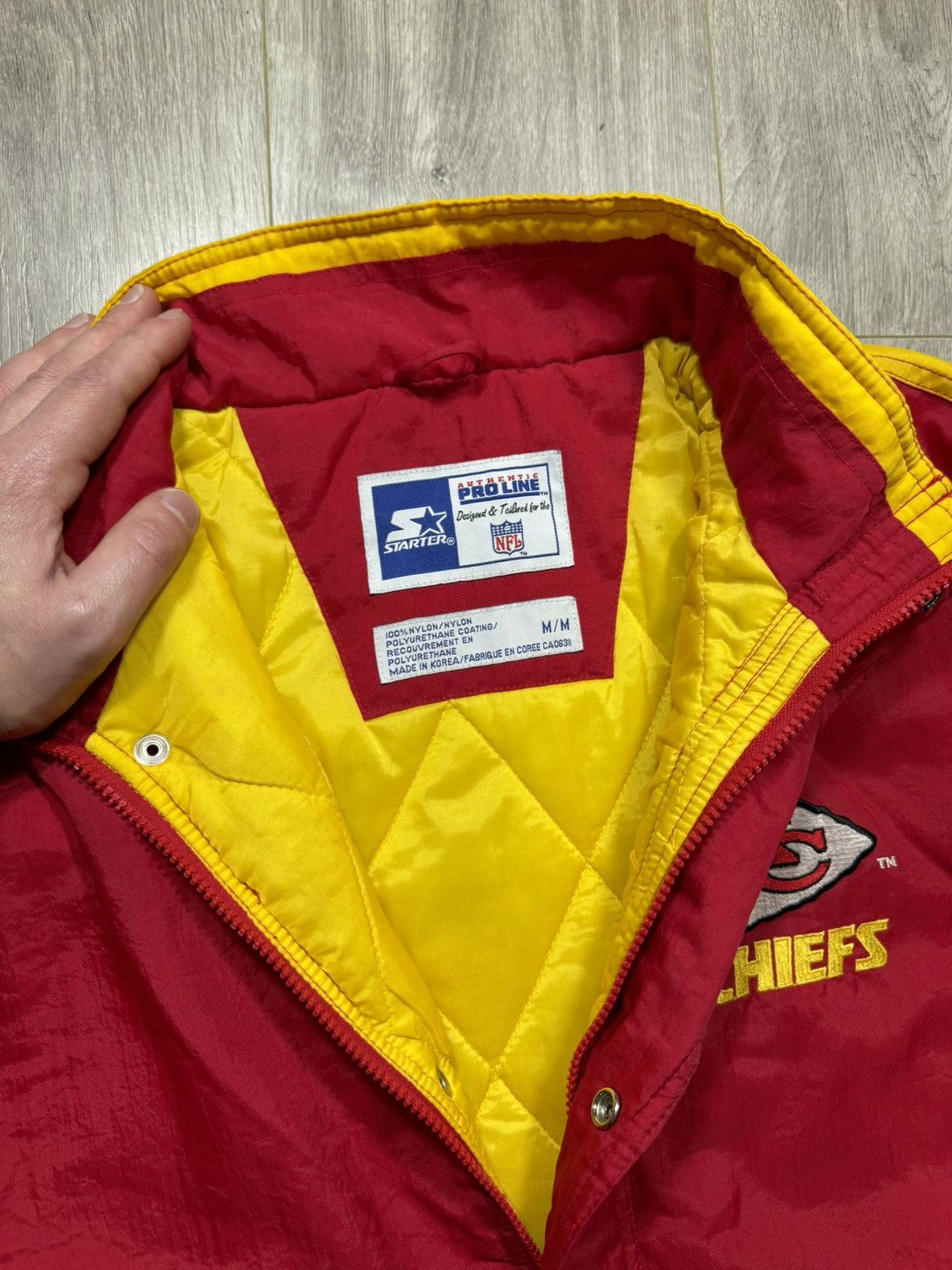 NFL × Starter × Vintage Vintage 90’s Kansas City Chiefs STARTER Puffer Jacket Size US L / EU 52-54 / 3 - 7 Thumbnail