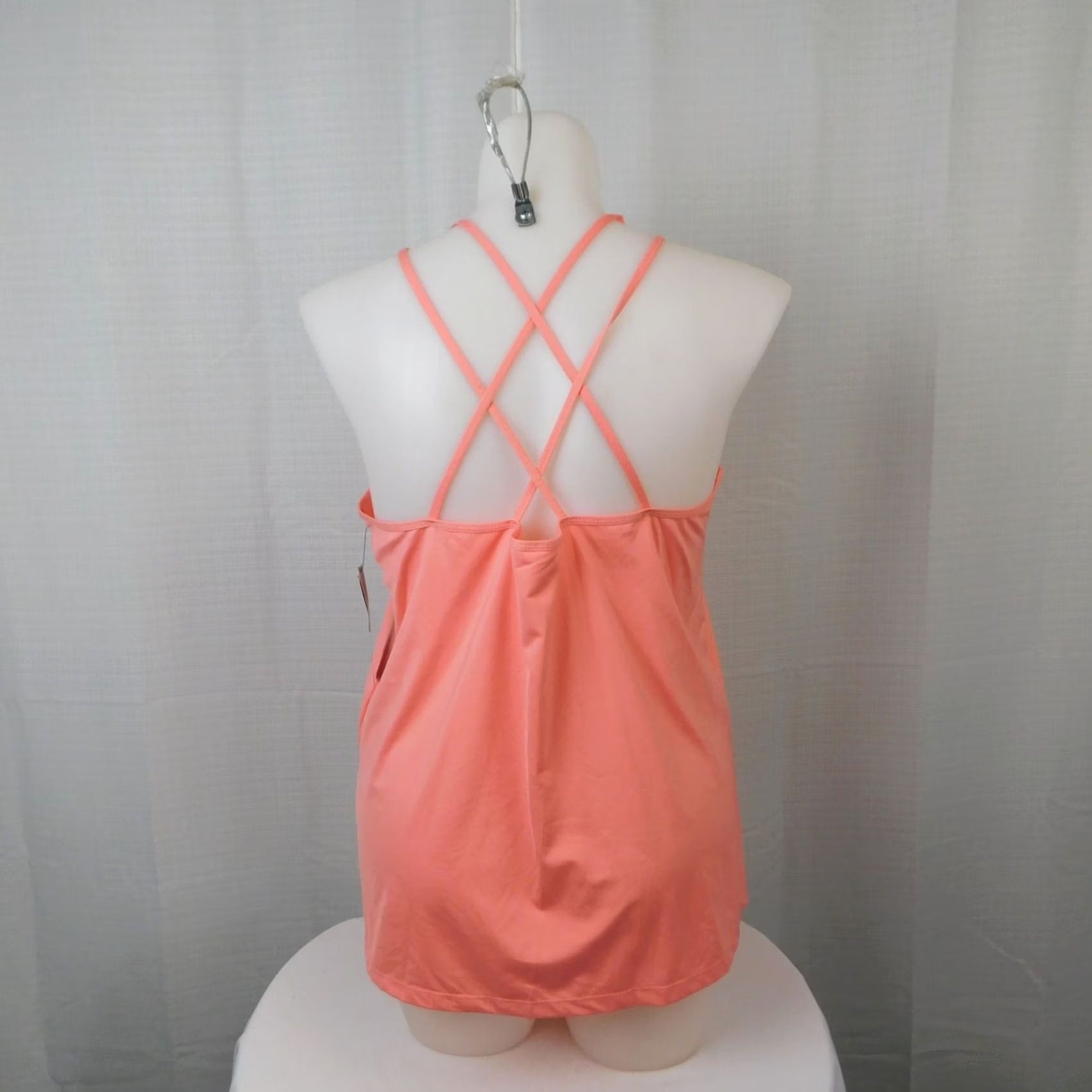 Vintage Ideology Tank Top Shirt Women 2XL Orange Sleeveless Scoop Neck Strappy Back Peak Sports Casual Vintage No Size XXL / US 16-18 / IT 52-54 - 3 Thumbnail