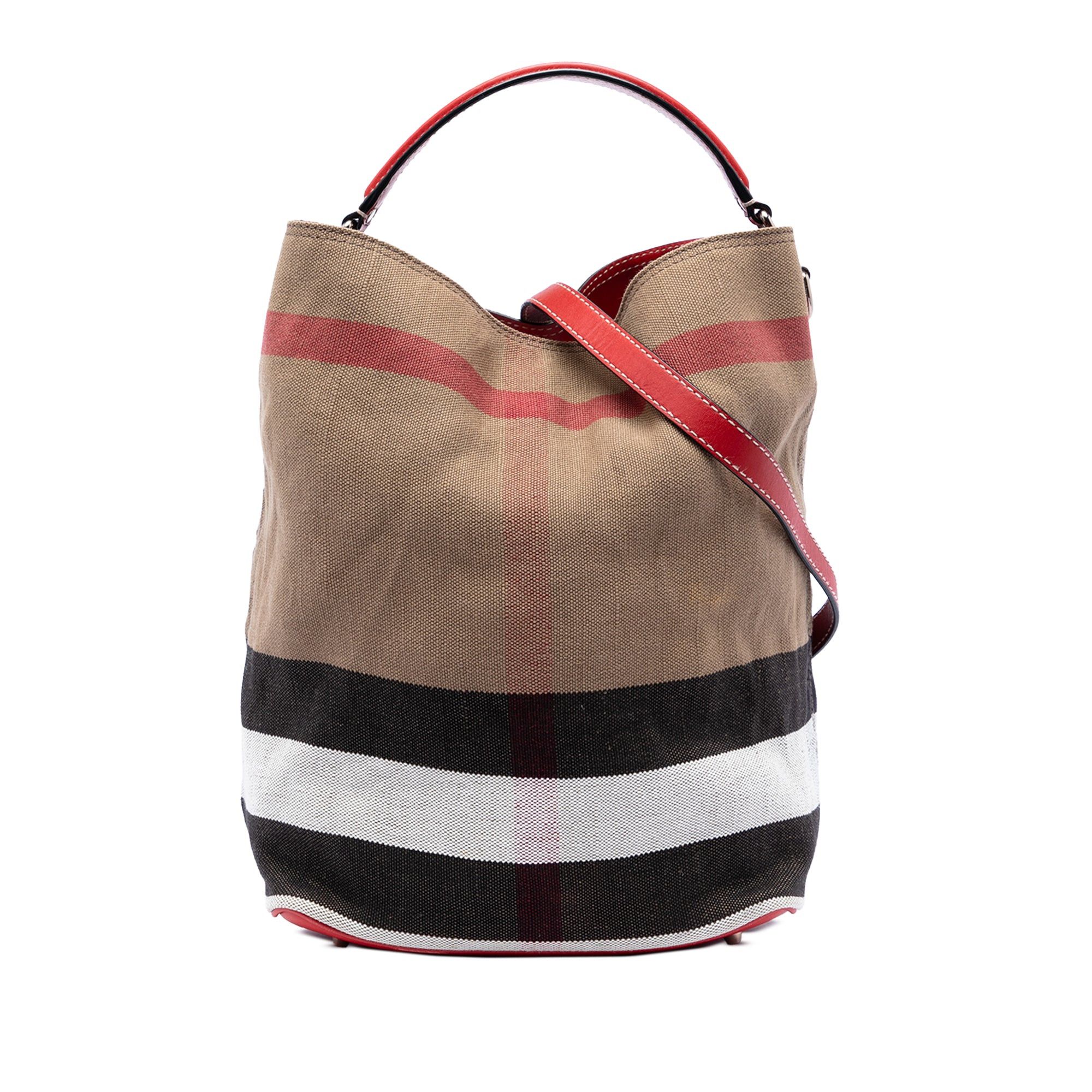 Burberry Medium Mega Check Canvas Ashby Bucket Bag Size ONE SIZE - 1 Thumbnail