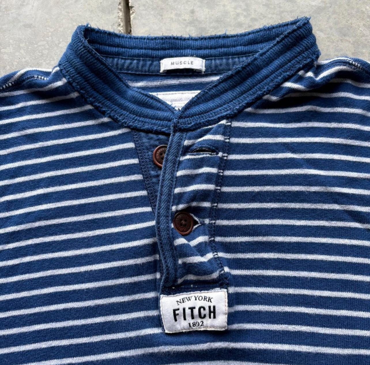 Blue Abercrombie Henley