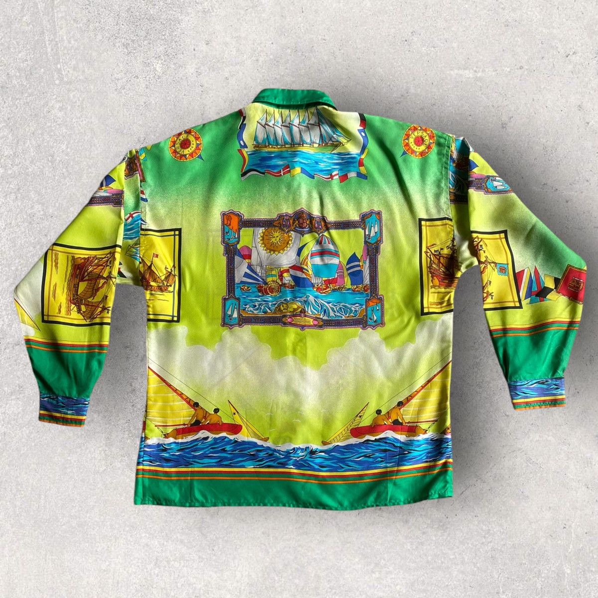 Versace Vintage Silk Versace Sport Sailing Oversize Shirt Size S / US 4 / IT 40 - 6 Thumbnail