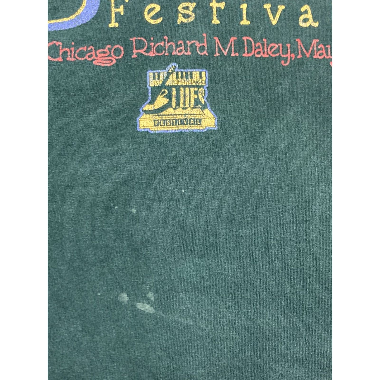 Doublet VINTAGE Chicago blues festival graphic T-Shirt Double-Sided Black Faded Adult XL Shirt Men Black Blues Festival Graphic T-Shirt XL Mens Size US XL / EU 56 / 4 - 3 Thumbnail