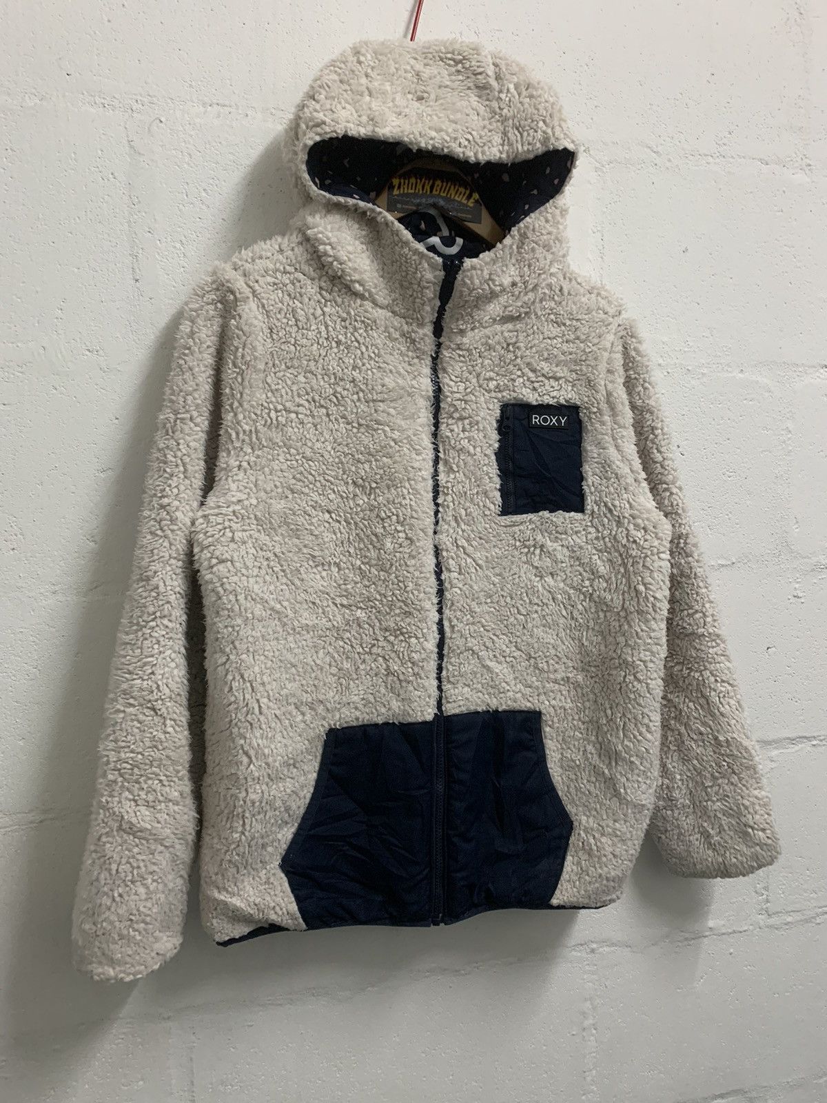 Japanese Brand Roxy Fleece Riversible Hoodie Jacket Size L / US 10 / IT 46 - 3 Thumbnail