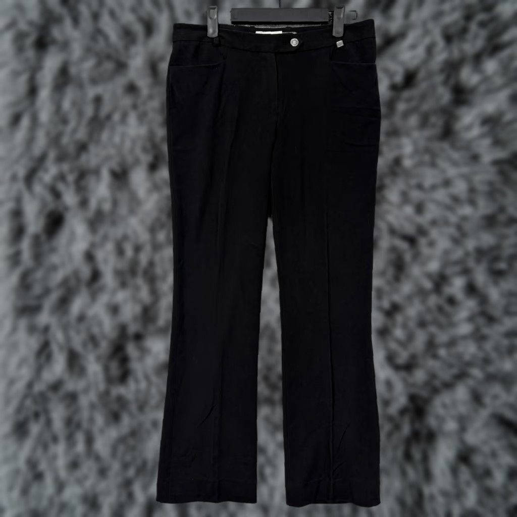 Calvin Klein Calvin Klein Dress Pants Womens 2 Black Straight Leg Flat Front Pockets Stretch 31x29.5 Regular Size 26" / US 2 / IT 38 - 1 Thumbnail