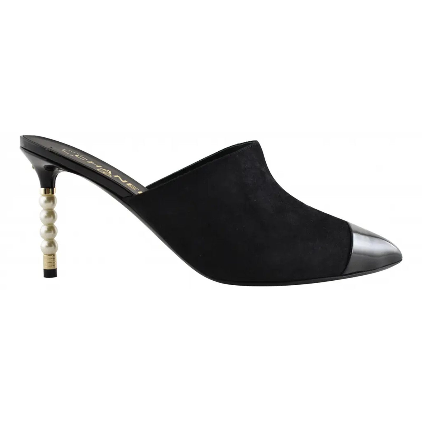 Chanel 20C Paris In Rome Pearl Suede CC Mule Slide Heel Pump 42 Size US 12 / IT 42 - 1 Thumbnail