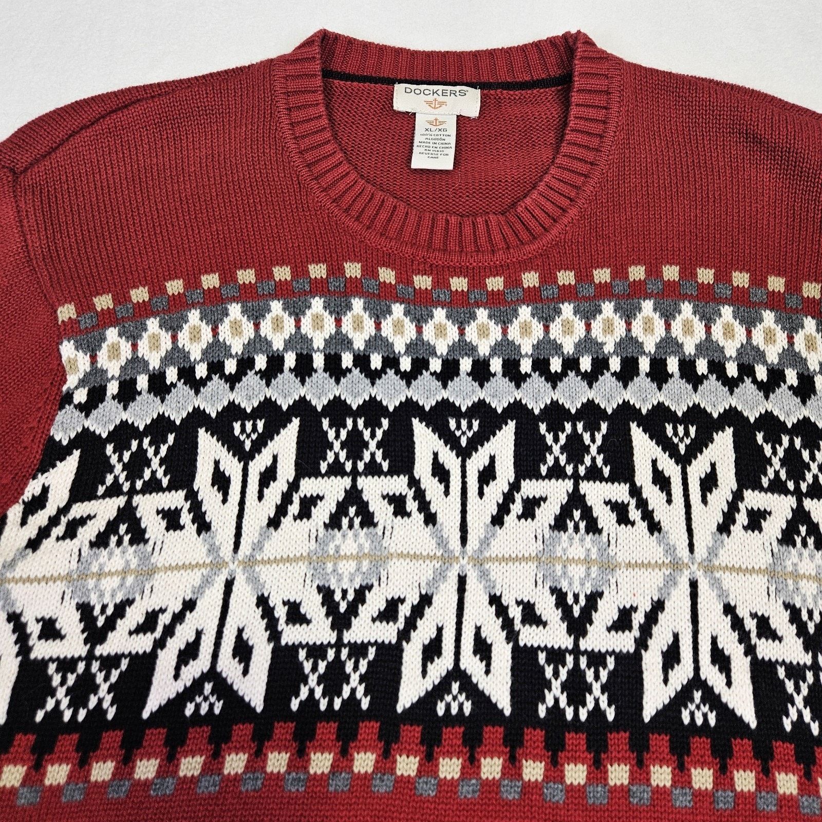 Dockers Y2K Dockers Men XL Nordic Fair Isle Sweater Size US XL / EU 56 / 4 - 2 Thumbnail