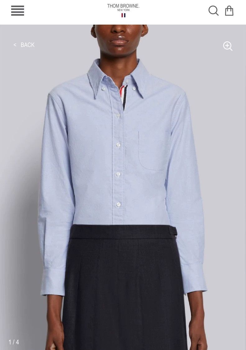 Thom Browne Thom Browne Classic blue collar three-color standard shir Size XS / US 0-2 / IT 36-38 - 7 Thumbnail