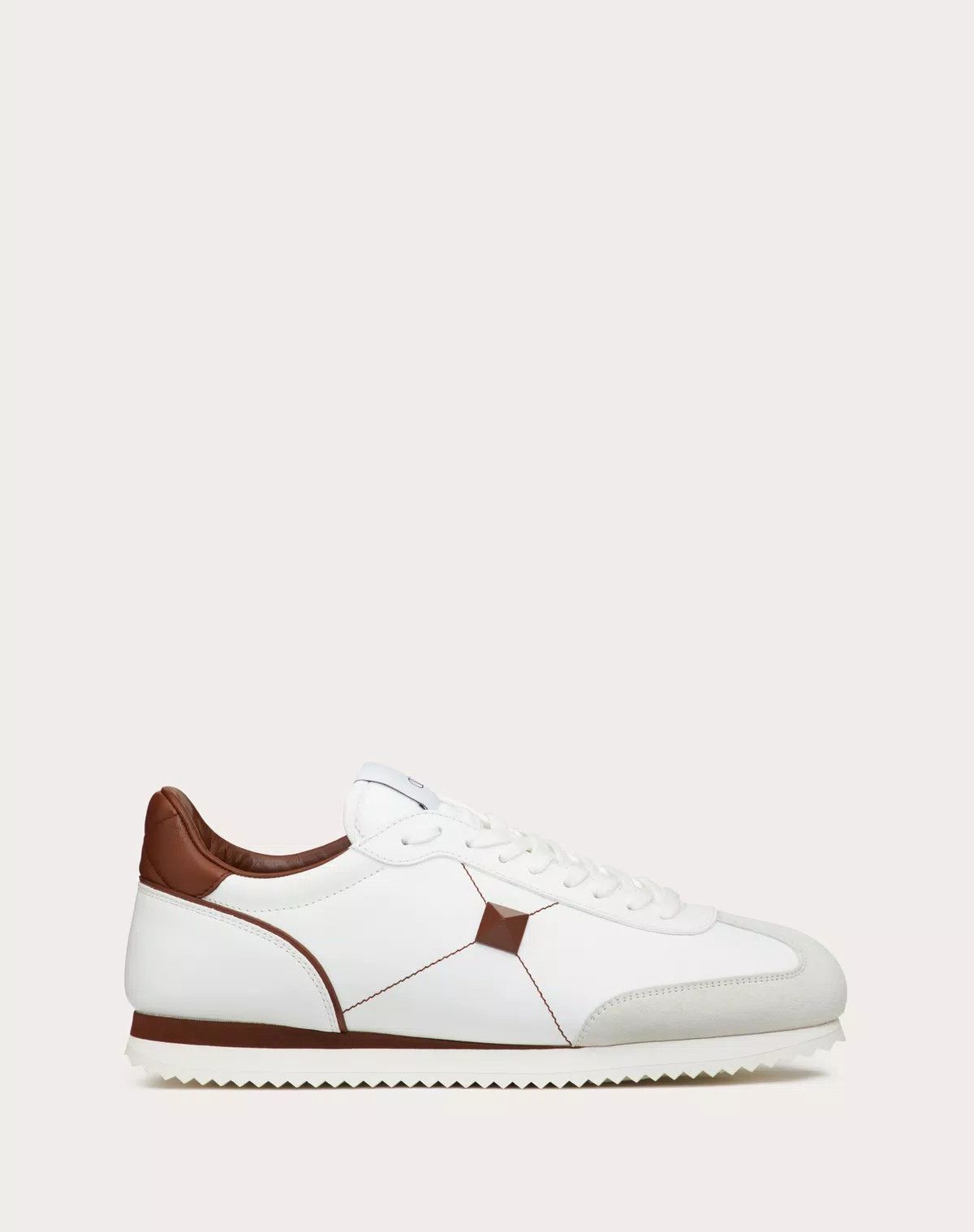 oc11z0625 Stud Around Low Top Calfskin Sneaker in White