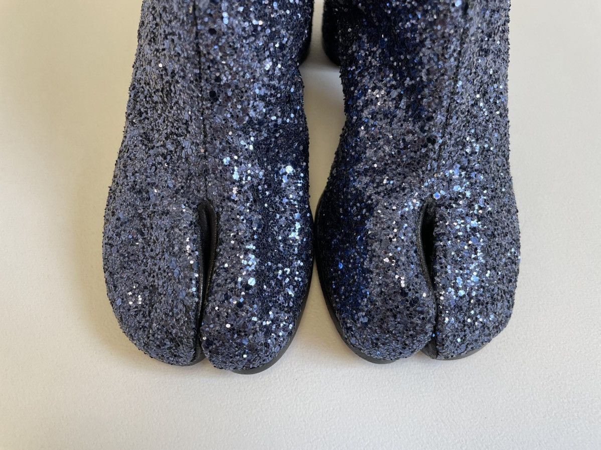 Maison Margiela Metallic Blue Glitter Tabi Boots Size US 6 / IT 36 - 9 Thumbnail