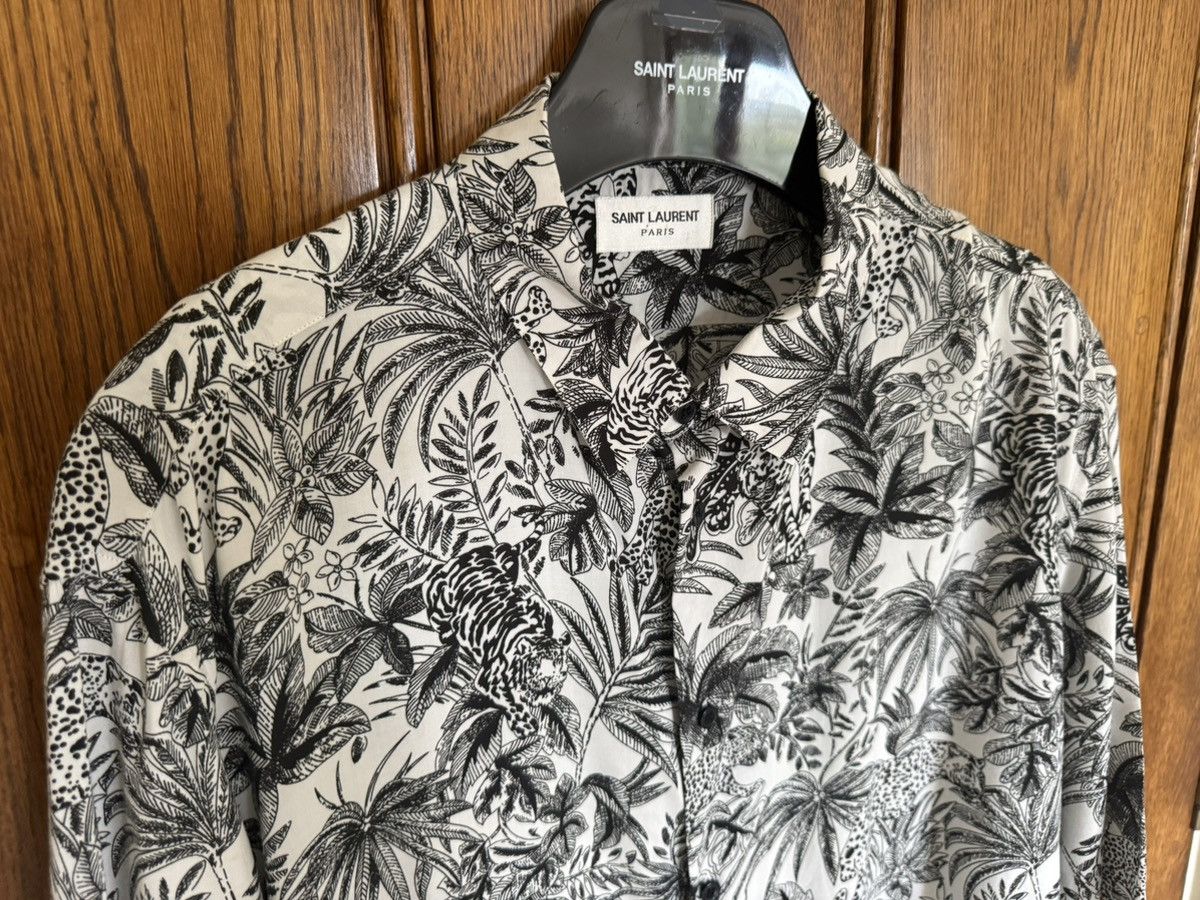 Saint Laurent Paris SS21 Saint Laurent jungle animal print Hawaiian shirt 41 Size US L / EU 52-54 / 3 - 10 Thumbnail