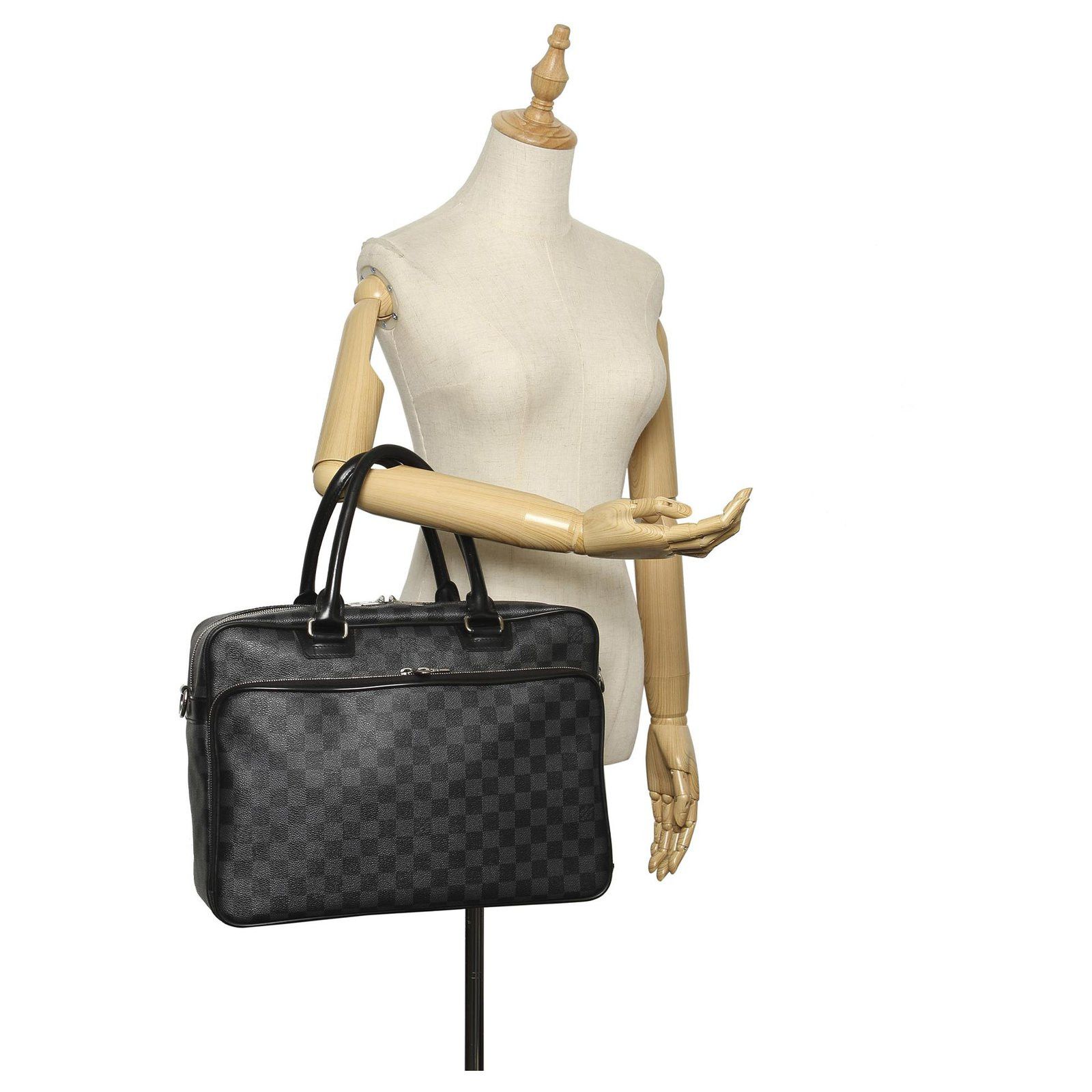 Louis Vuitton Louis Vuitton Black Damier Graphite Icare Laptop Bag Grey Size ONE SIZE - 15 Thumbnail