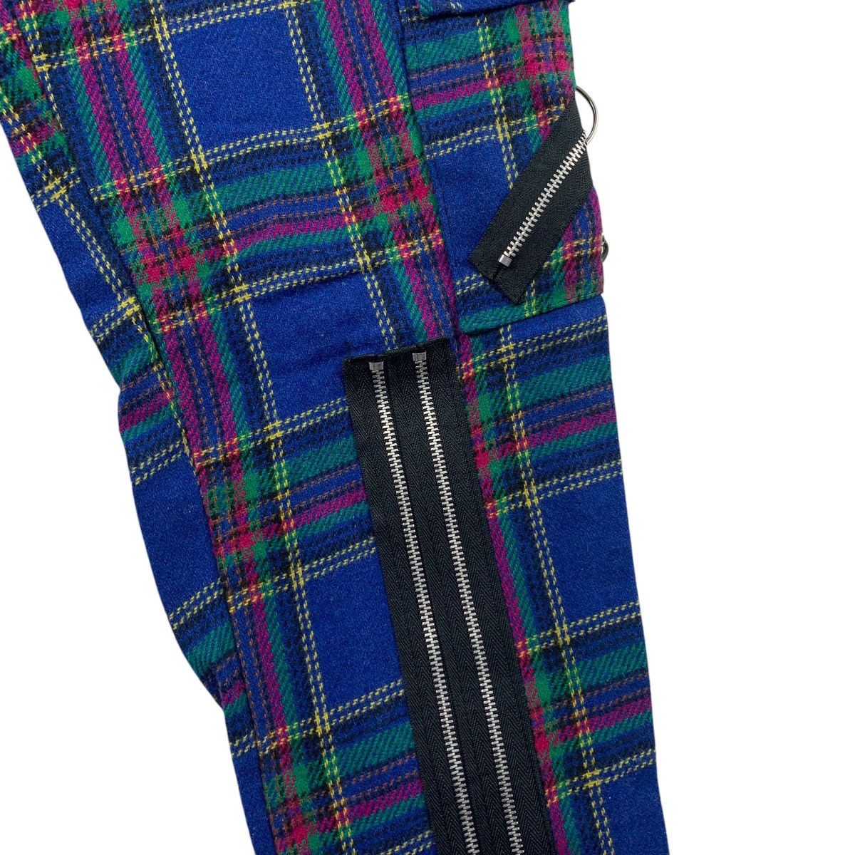 Seditionaries × Vintage Vintage TIGER OF LONDON blue tartan plaid zip bondage pants Size US 29 - 9 Thumbnail