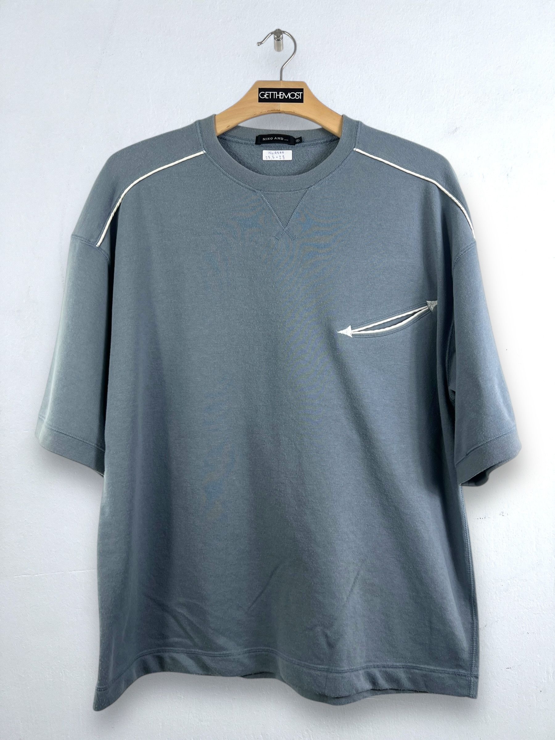 Japanese Brand No.4744 Niko and... Lined Fleece Pocket Tee (4) Size US XL / EU 56 / 4 - 1 Thumbnail
