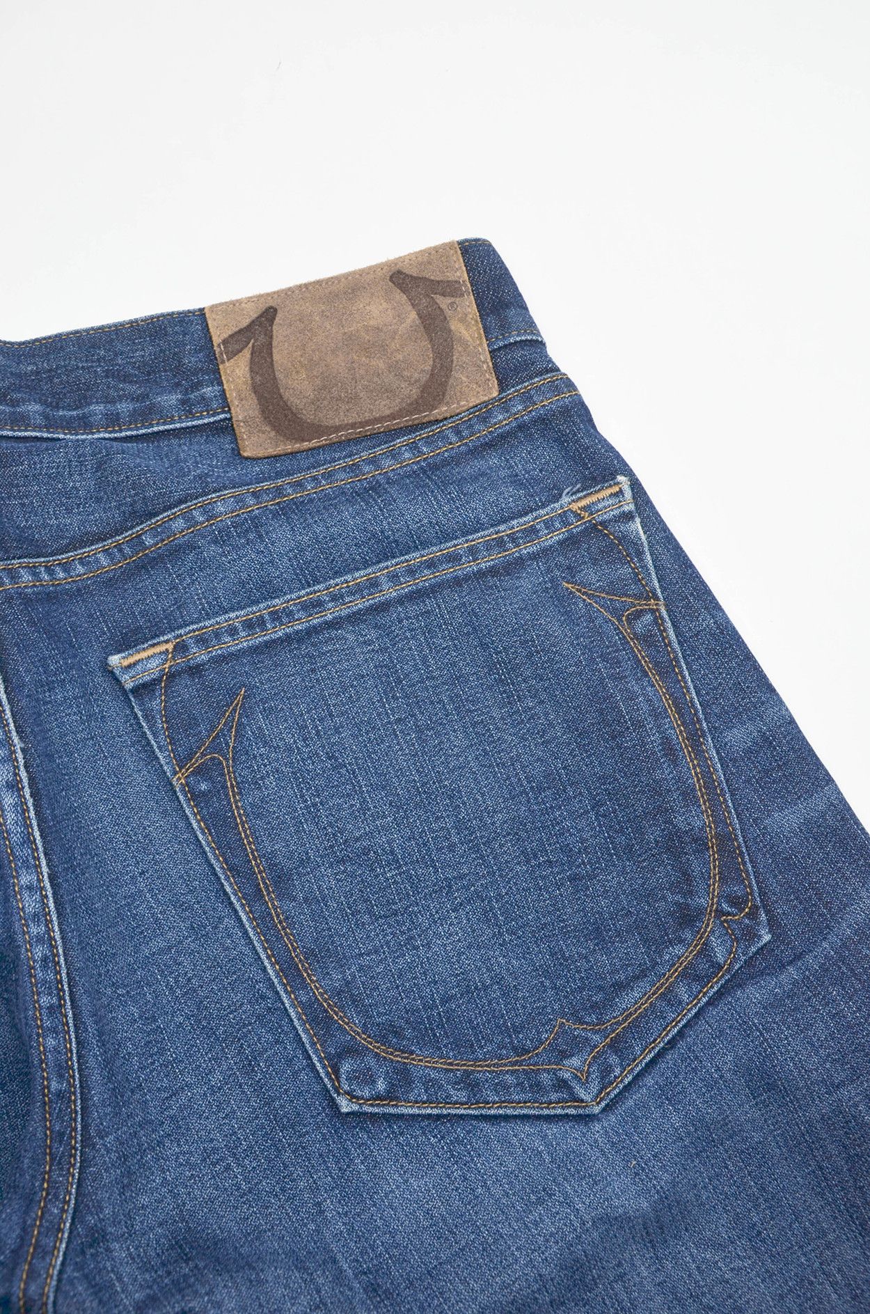 True Religion True Religion Rocco Made in USA Blue Denim Jeans - Size 33 Size US 33 - 13 Thumbnail