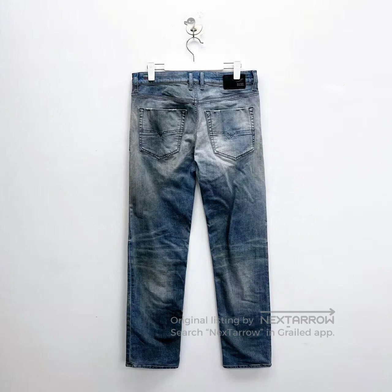Diesel Diesel Light Blue Washed Mud-Dyed Distressed Scratch Logo Size US 30 / EU 46 - 2 Thumbnail