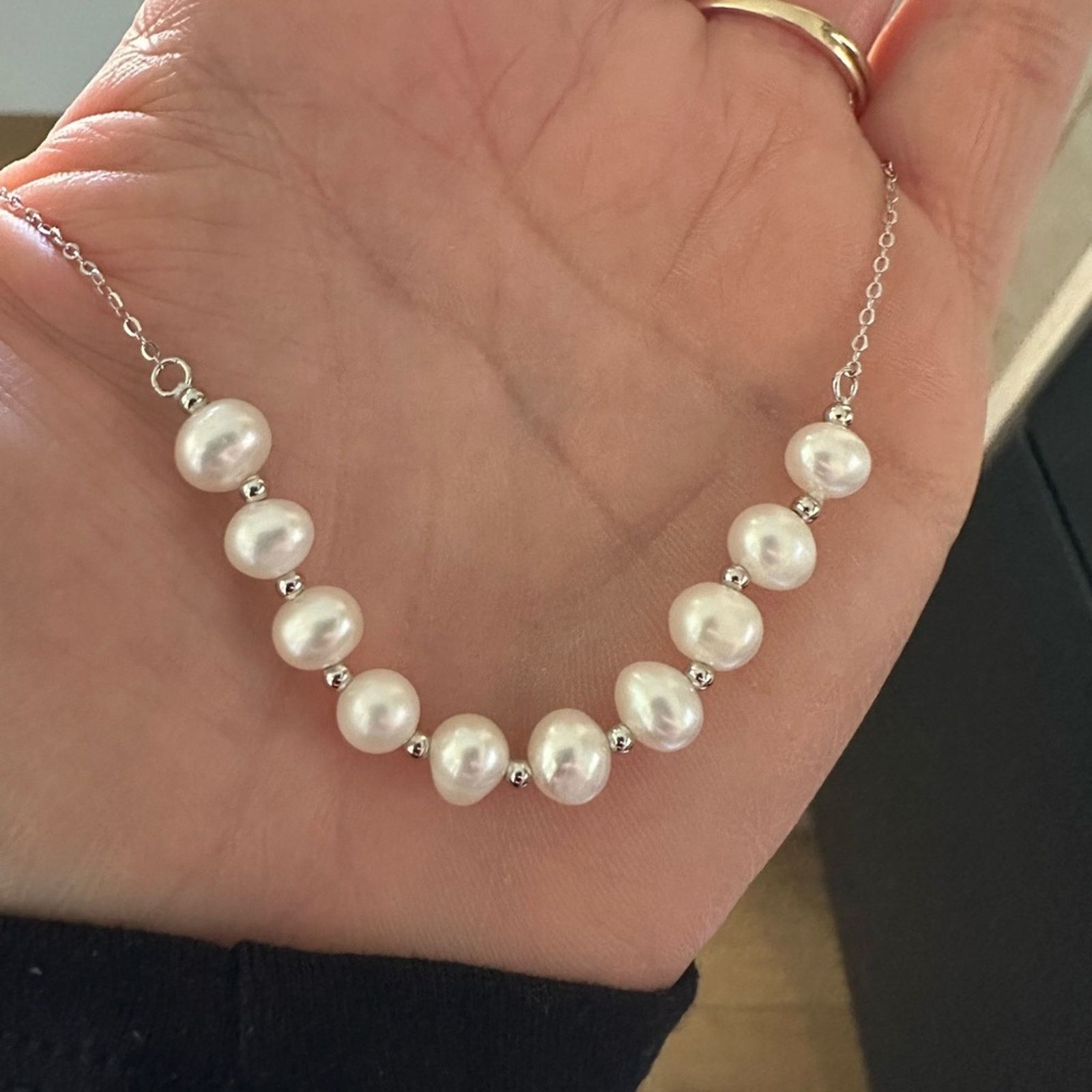 Other NEW .925 Sterling Silver Pearl Beaded Necklace - $109 Size ONE SIZE - 6 Thumbnail