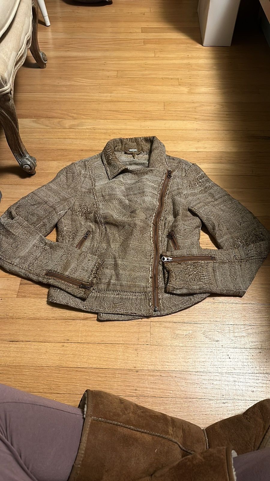 Free People Western tapestry moto jacket size 6 Size M / US 6-8 / IT 42-44 - 5 Thumbnail